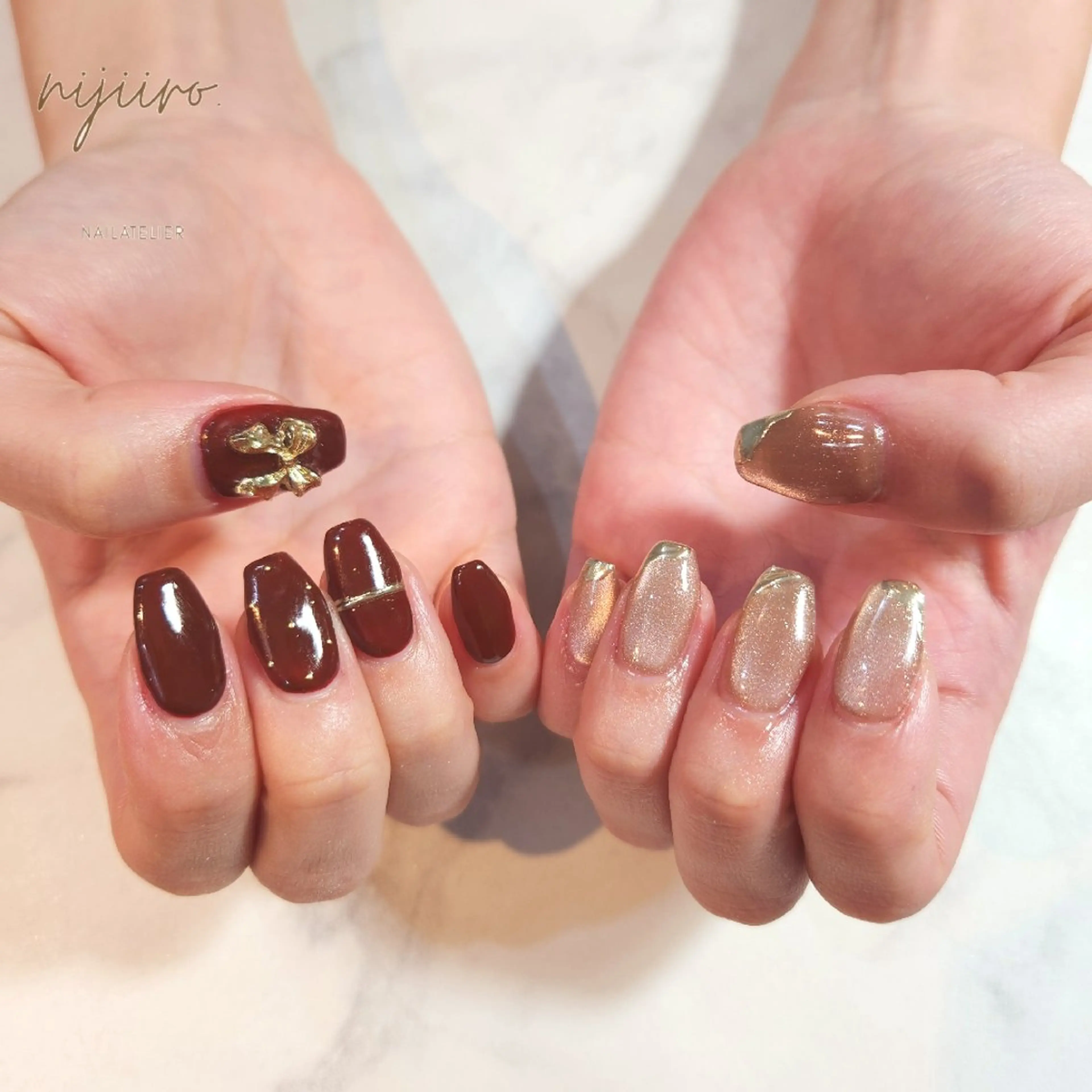 ネイル ハンドネイル nailatelier nijiiro.所属・nijiiro🌈 サトウのネイルデザイン