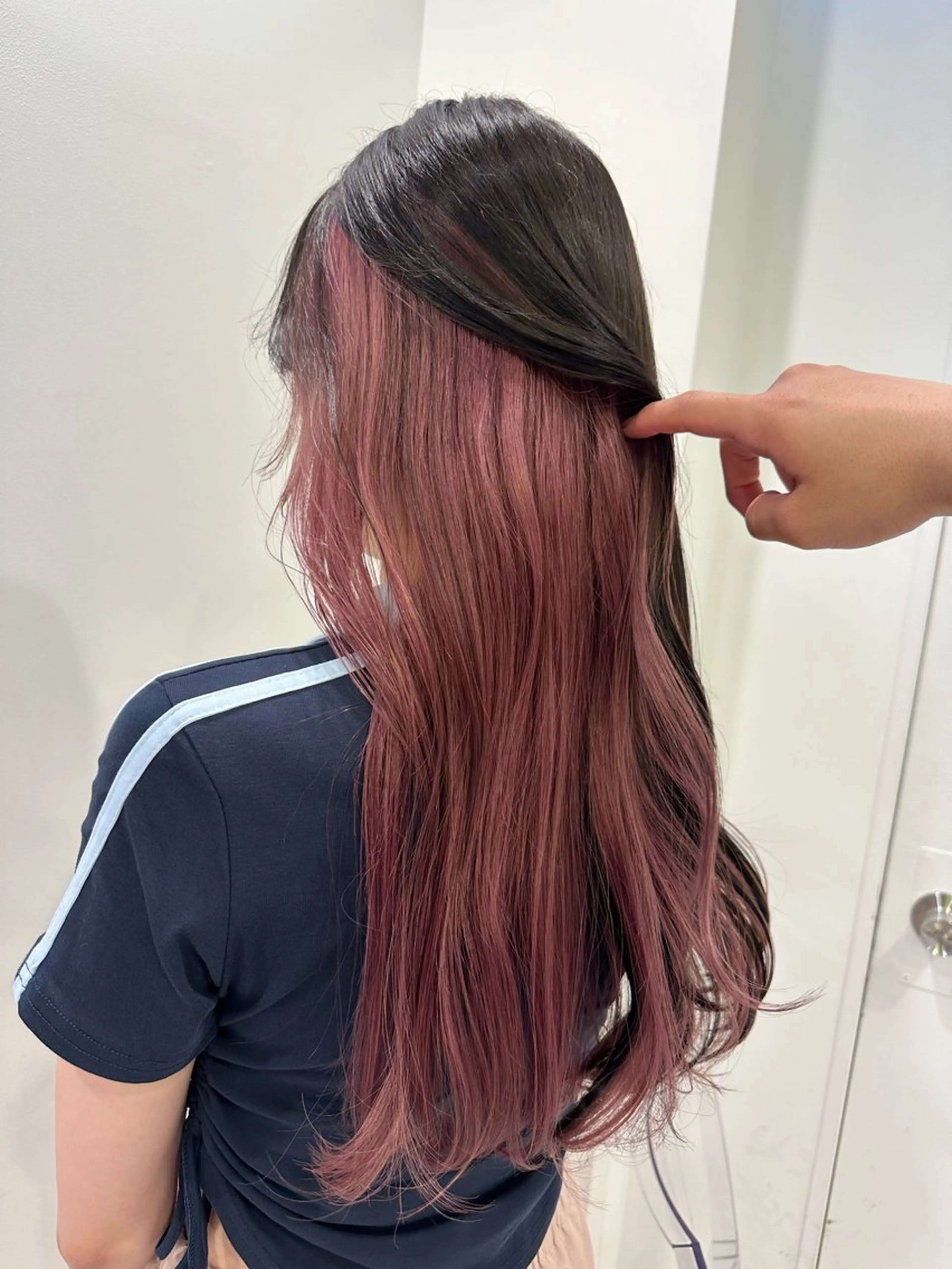 ロング カラー ダブルカラー インナーカラー ヘアカラー トリートメント 渋谷/透明感カラー /半個室/こうめいのヘアスタイル