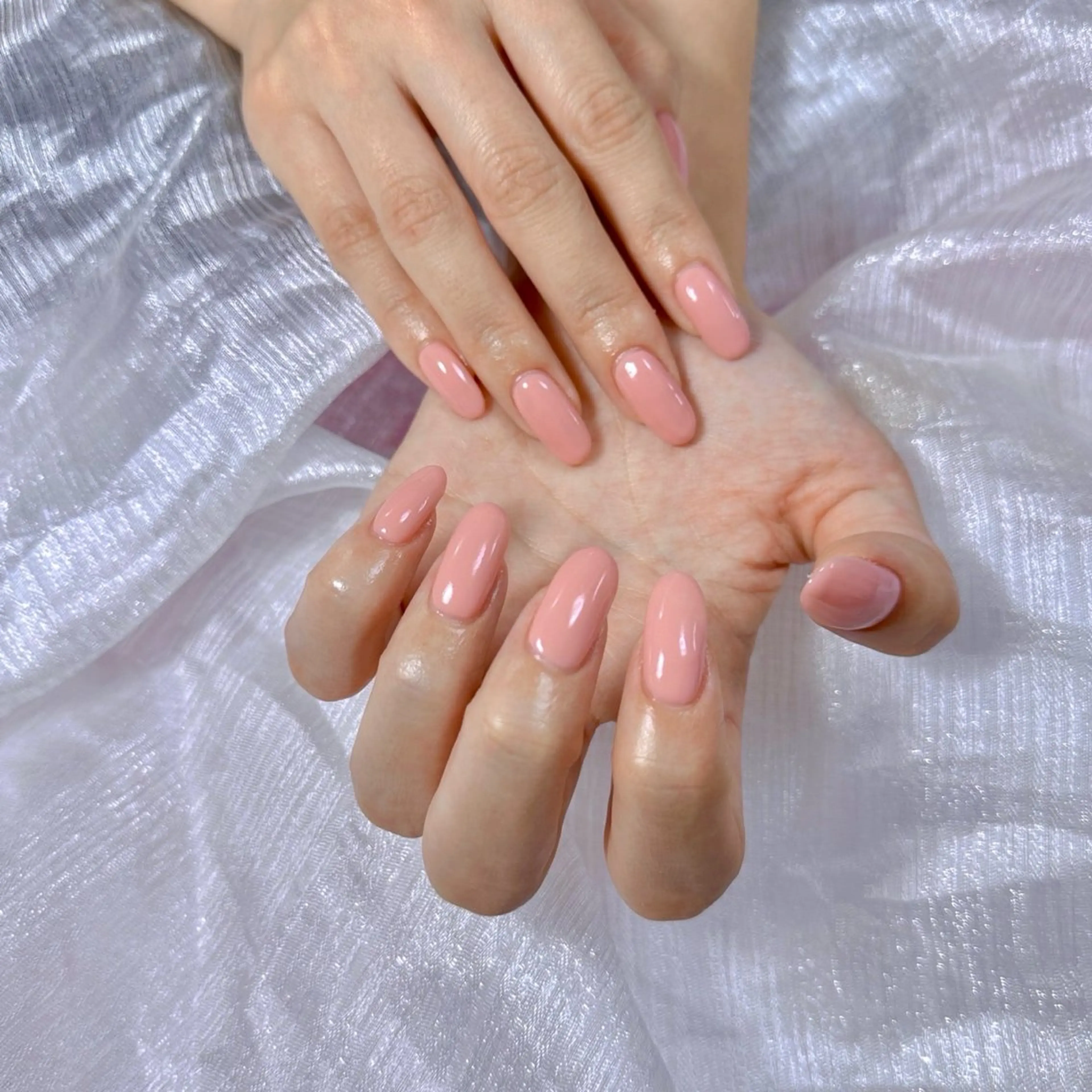 クリスマス限定(ケア込み)長だし10本ワンカラー.ラメグラテーションの写真