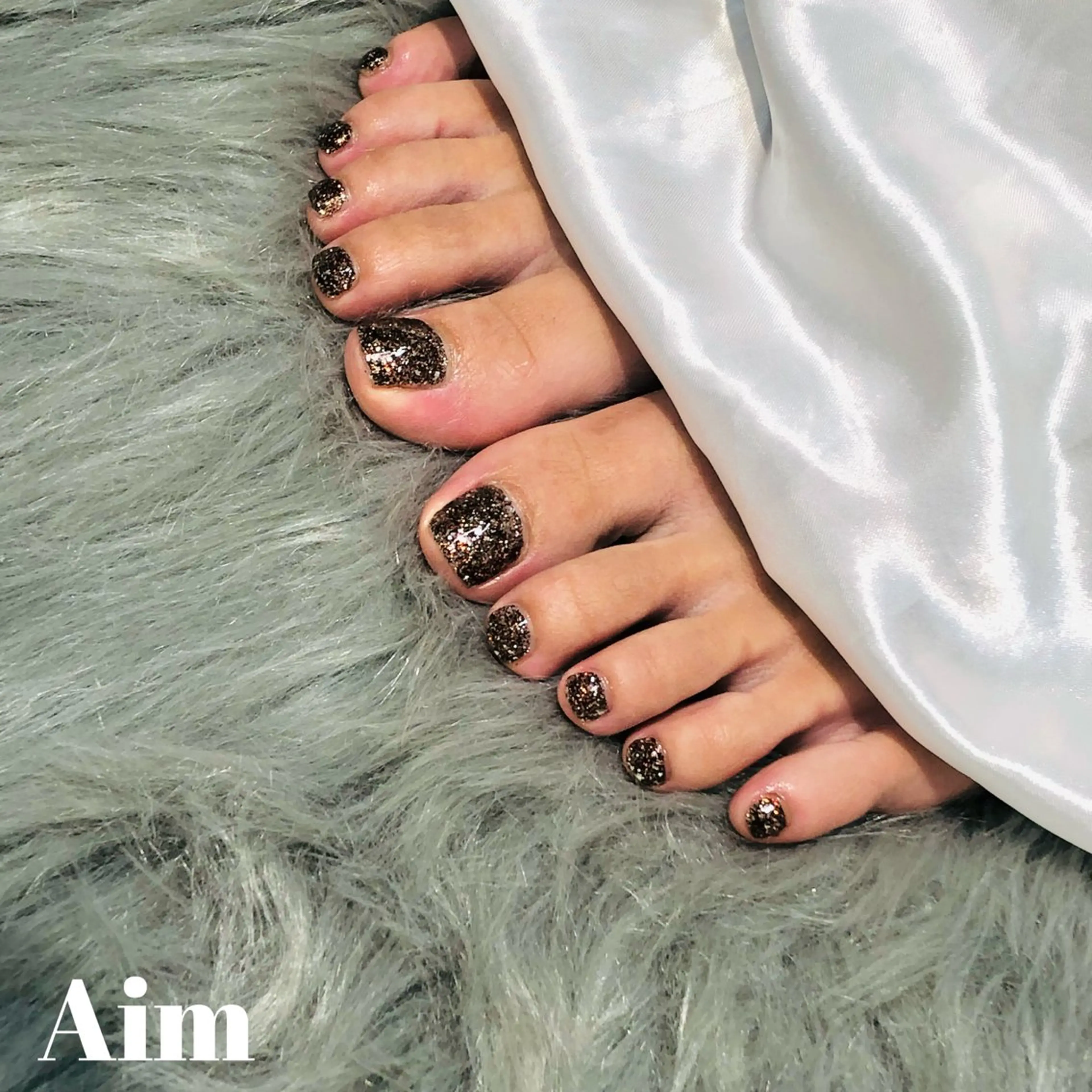 フットネイル　ワンカラー(オフなし)の写真