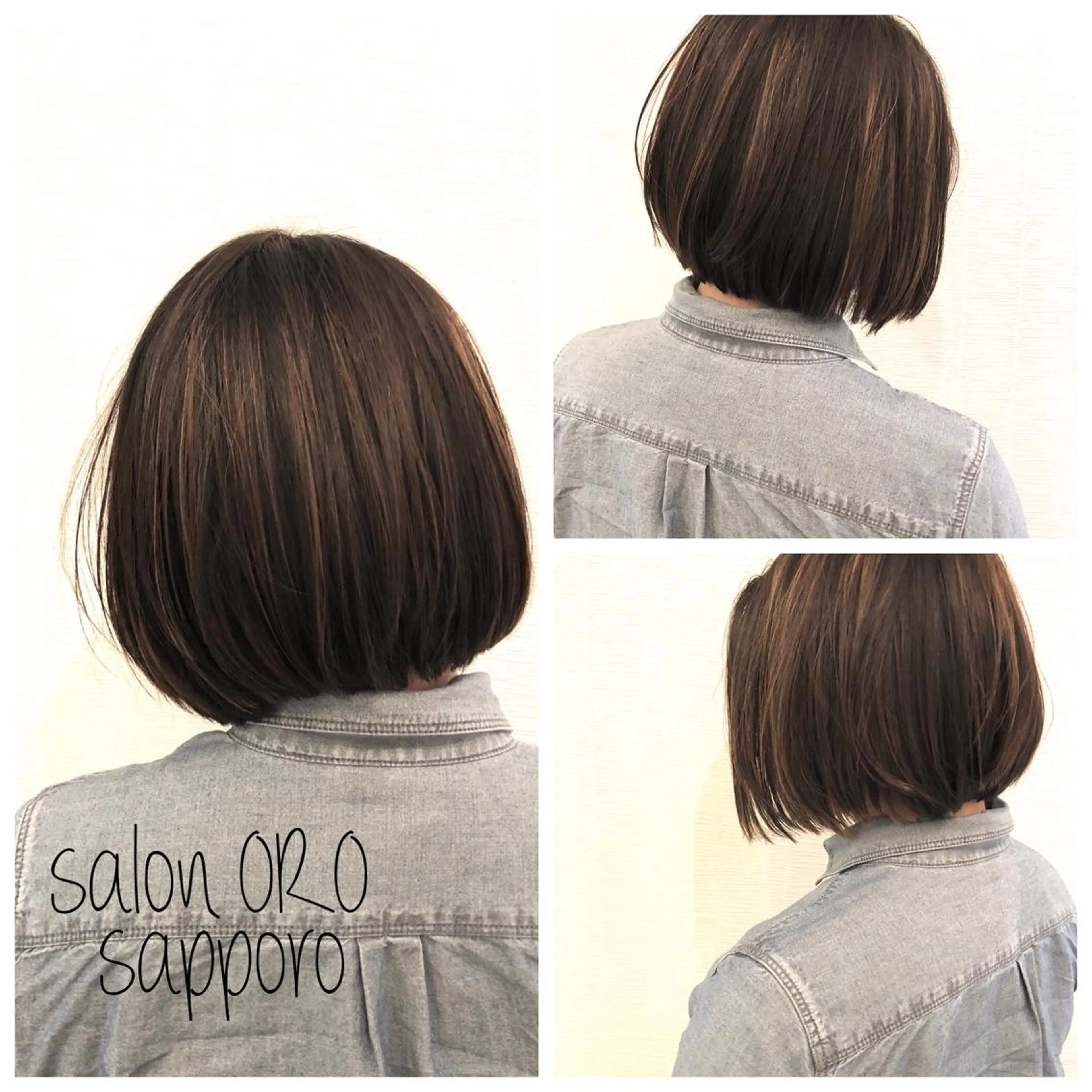 ミディアム カラー カット ヘアカラー トリートメント 平川 友希子のヘアスタイル