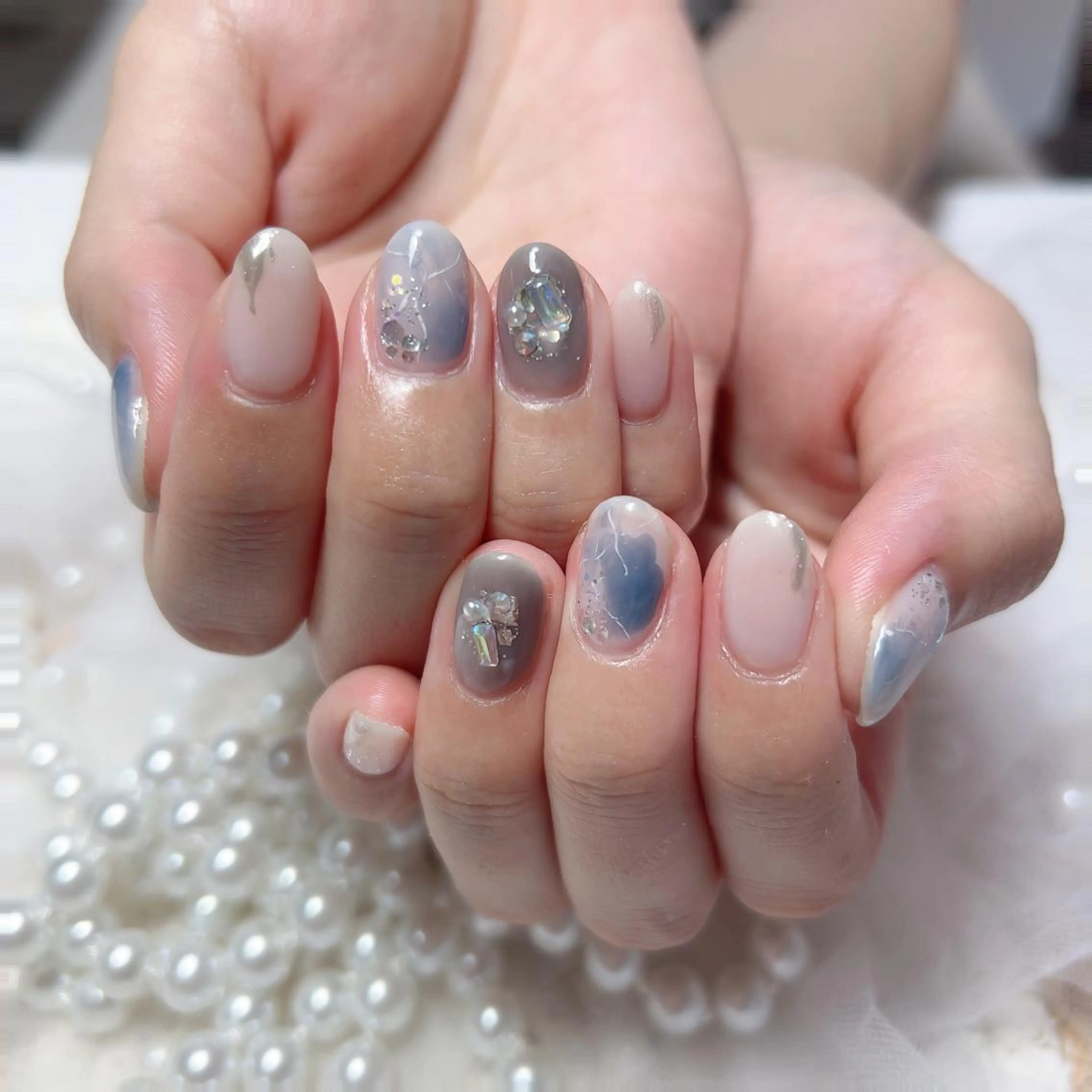 ネイル ハンドネイル M🌷nail 長さだし専門店のネイルデザイン