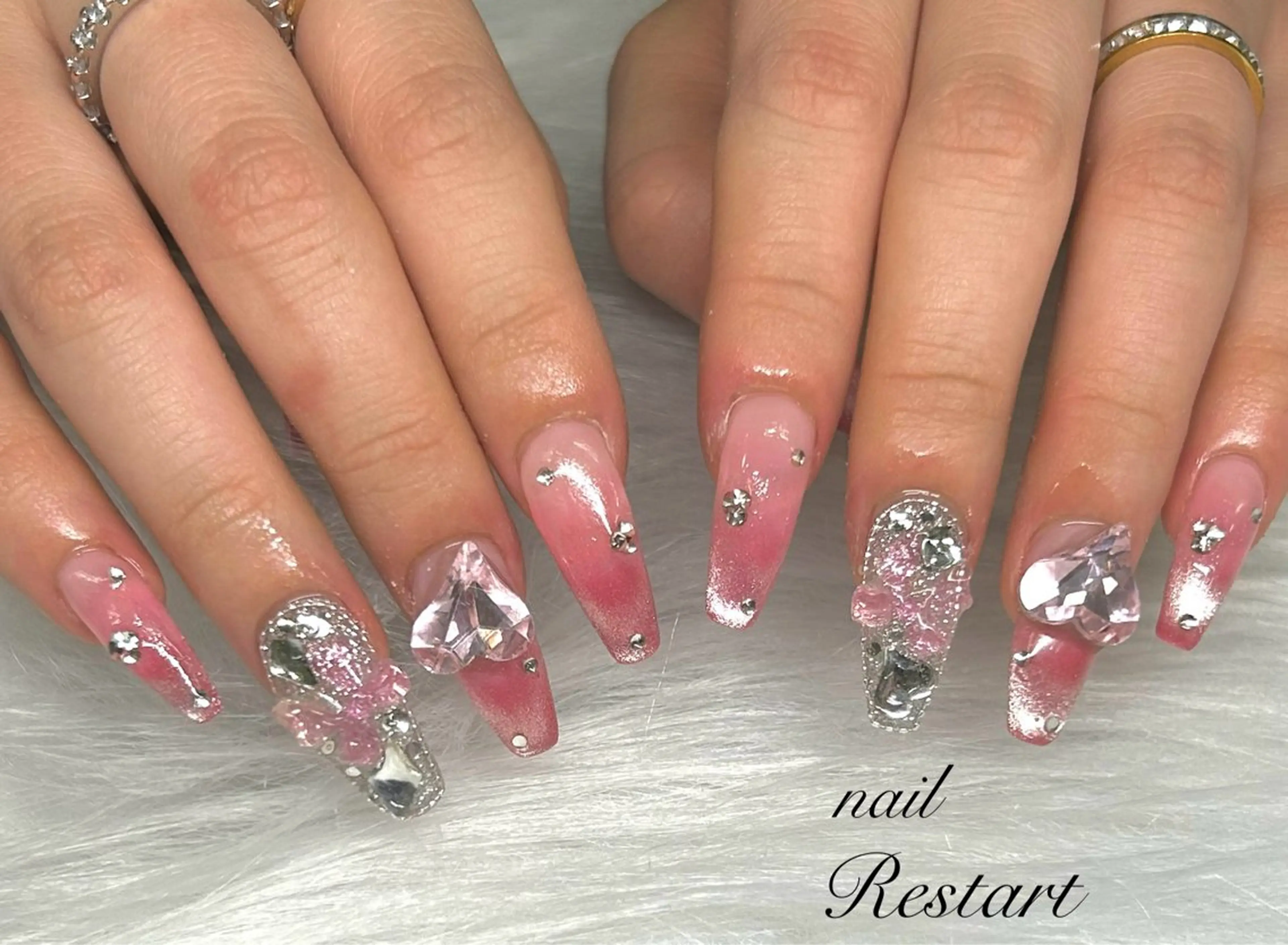ロング ハンドネイル nail Restart所属・Restart YURIのネイルデザイン
