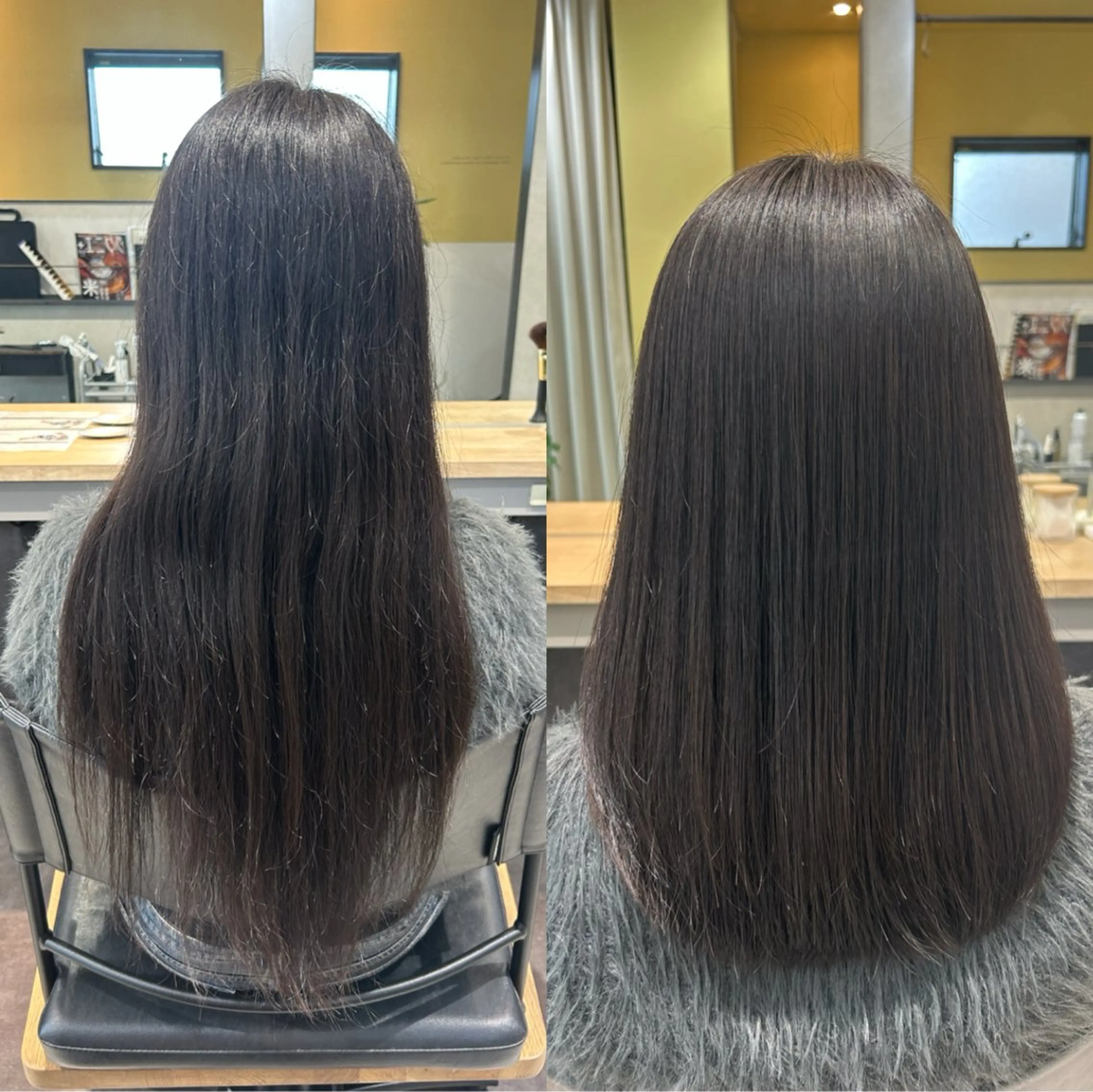 セミロング パーマ 髪質改善 ストレートパーマ カット 縮毛矯正 トリートメント hub hair レイヤー/透明感のヘアスタイル