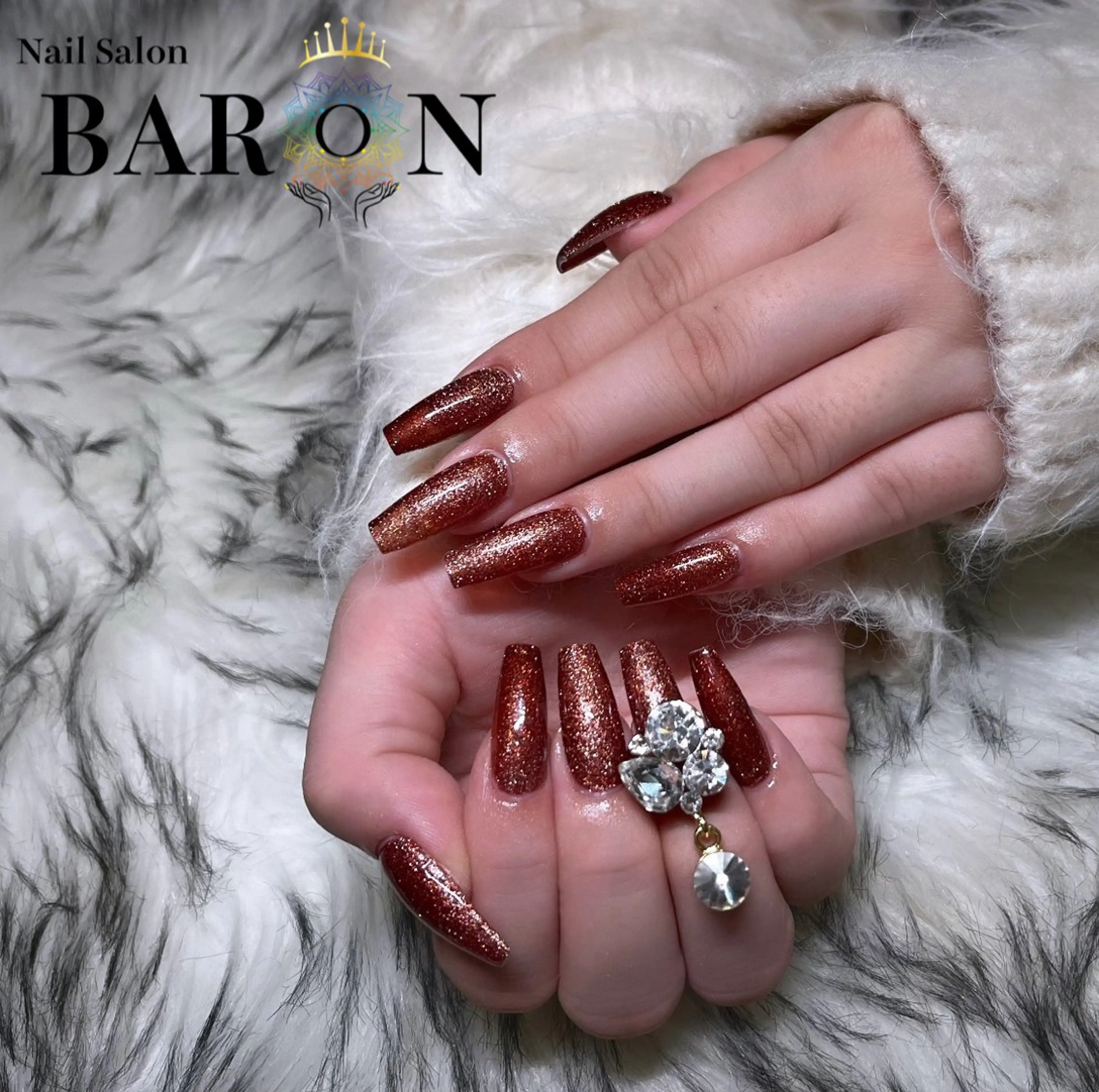 ネイル ワンカラーネイル スカルプネイル ☆SAKI☆ BARON 店長のネイルデザイン