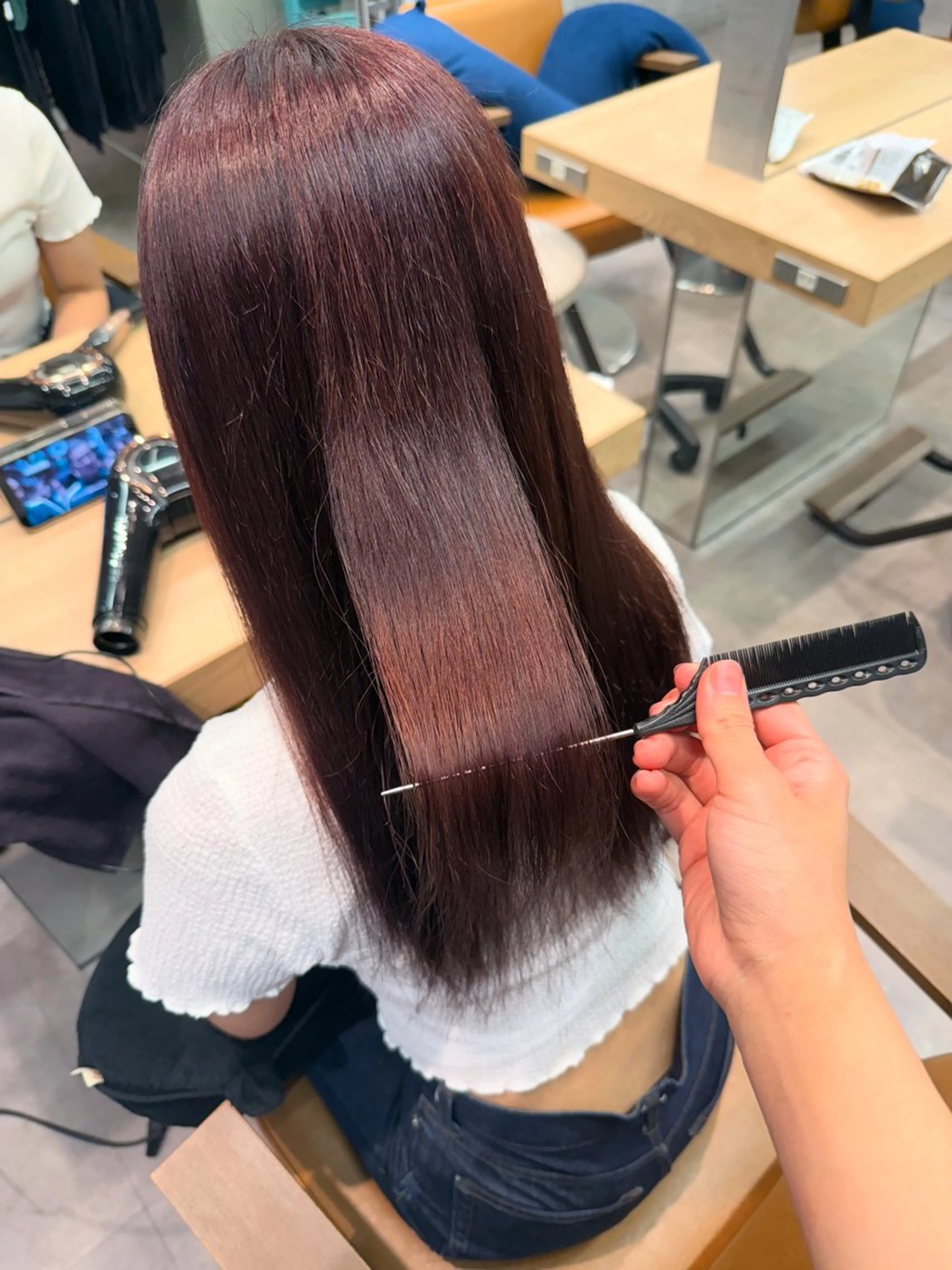 ロング カラー ヘアカラー 透明感/艶カラー/ ゆな🫧のヘアスタイル