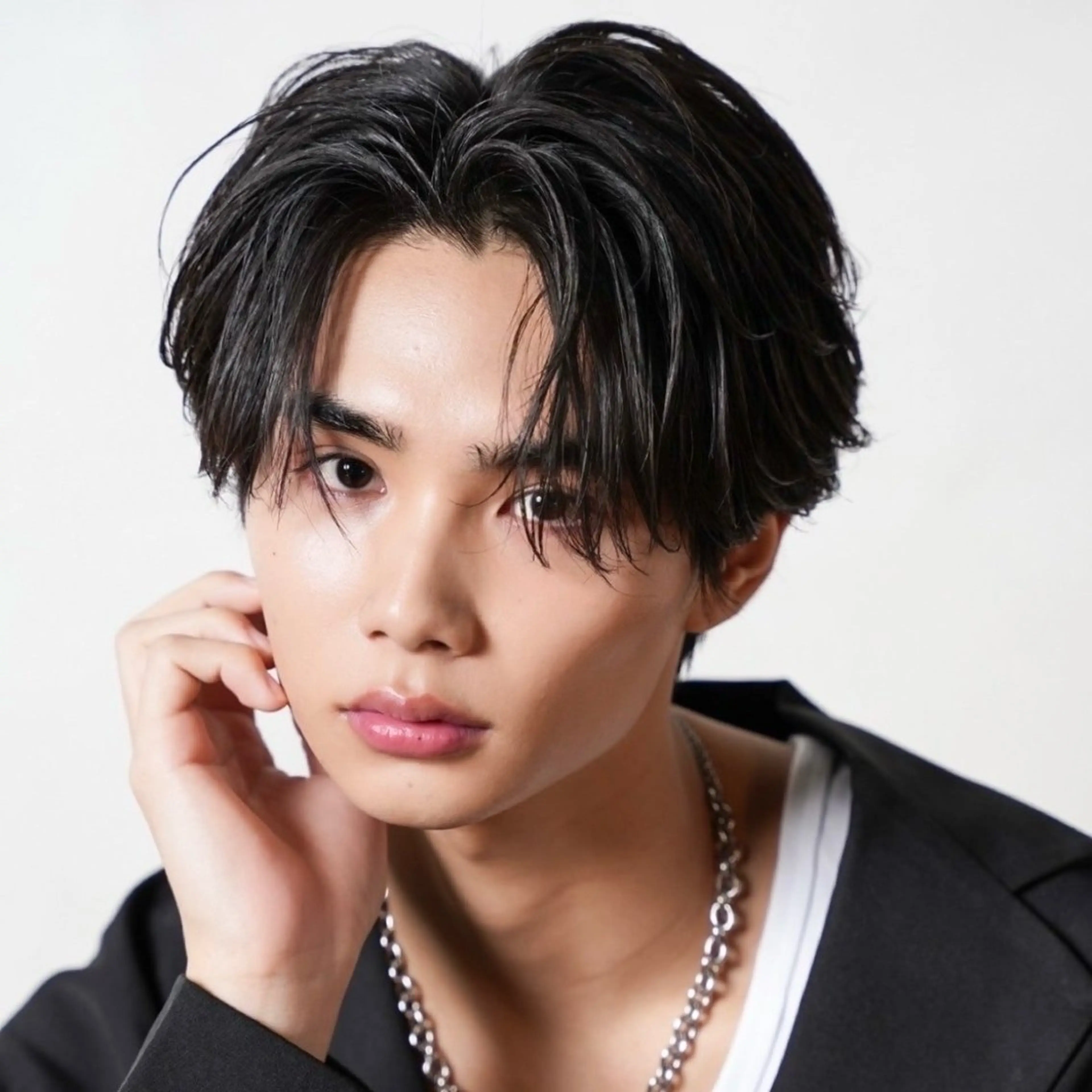 ミディアム カラー パーマ メンズ カット トリートメント シースルーマッシュ/ メンズ/KYOHEIのヘアスタイル