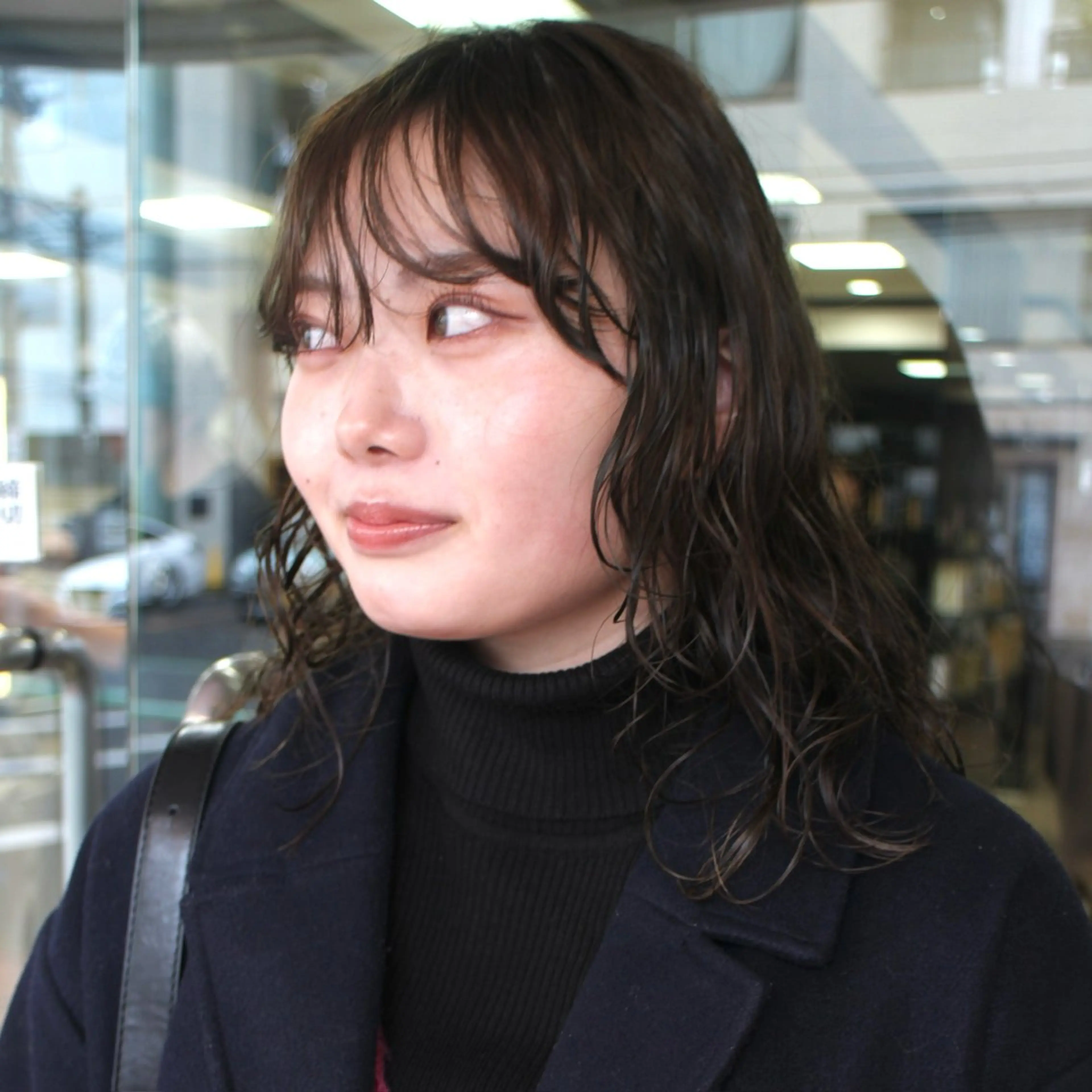 セミロング カラー パーマ カーリーパーマ/ 透明ｶﾗｰ/MIKUのヘアスタイル