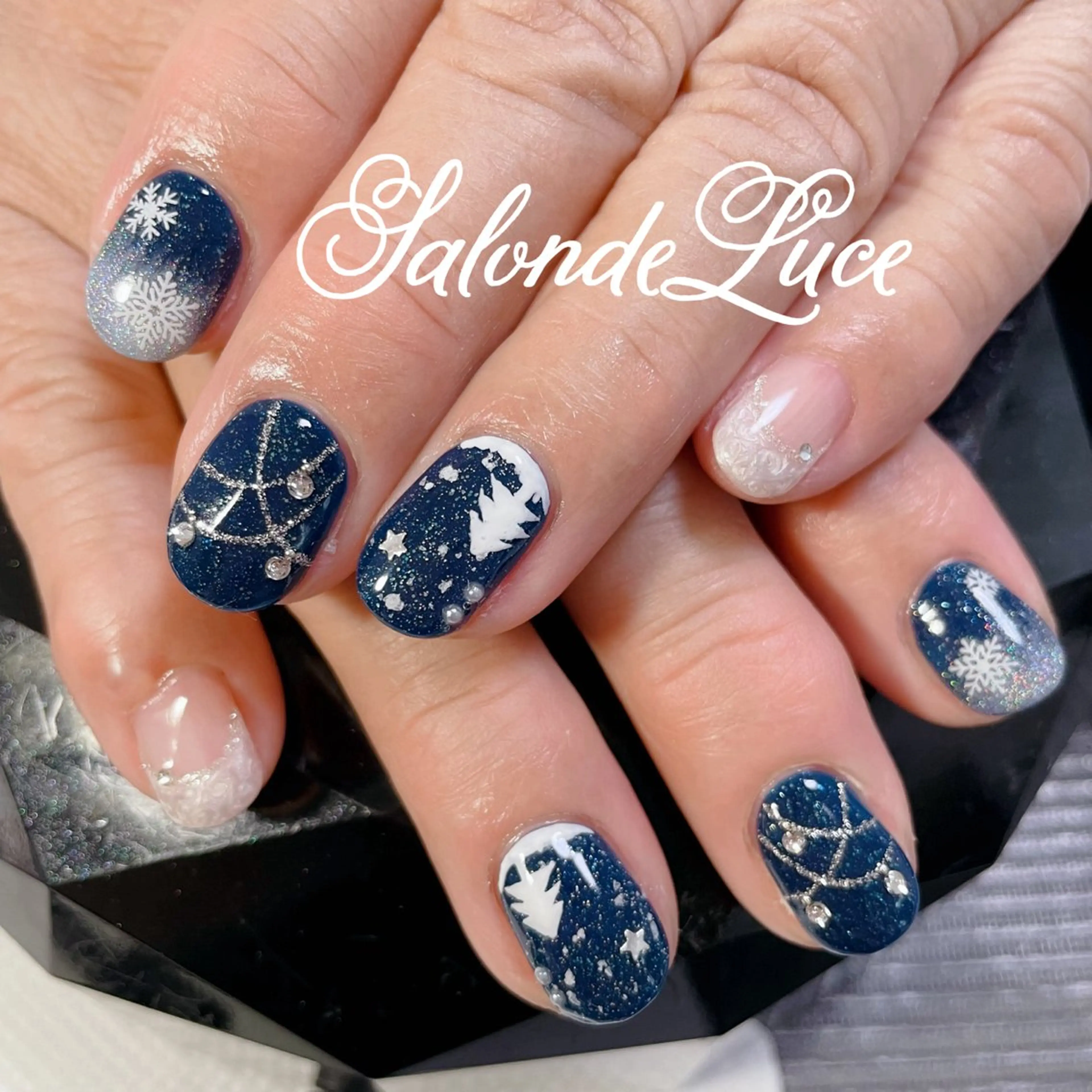 ネイル 冬ネイル クリスマス Salon de Luceのネイルデザイン