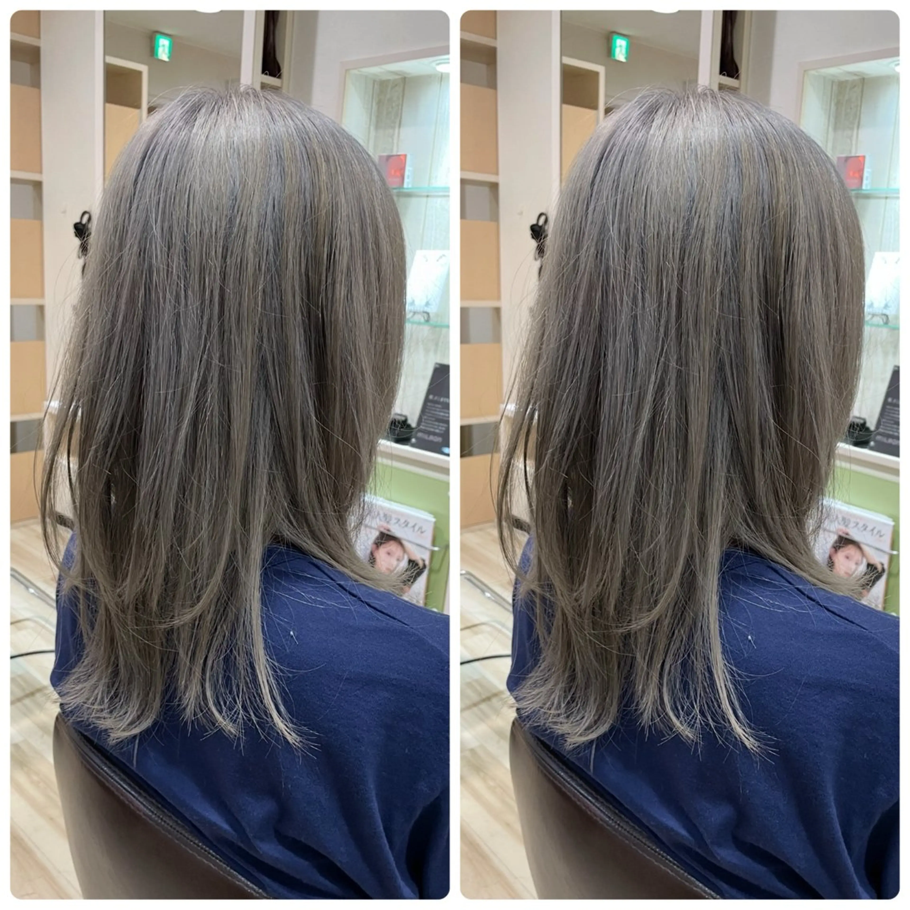 セミロング 🦋ハイトーン🦋 石山 希理🦋のヘアスタイル