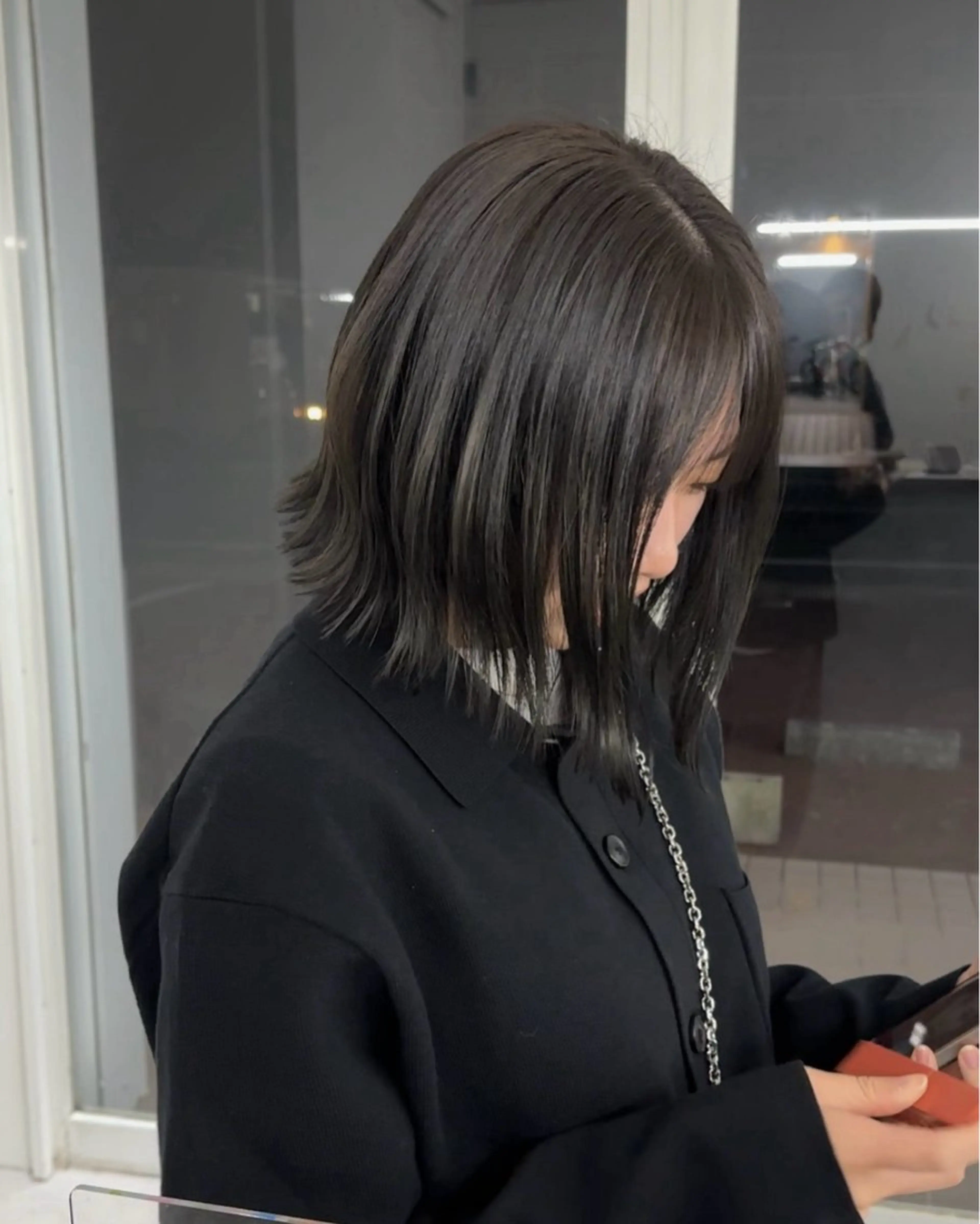 ショート 切りっぱなしボブ ボブ ELLA所属・村上 奈南のヘアスタイル