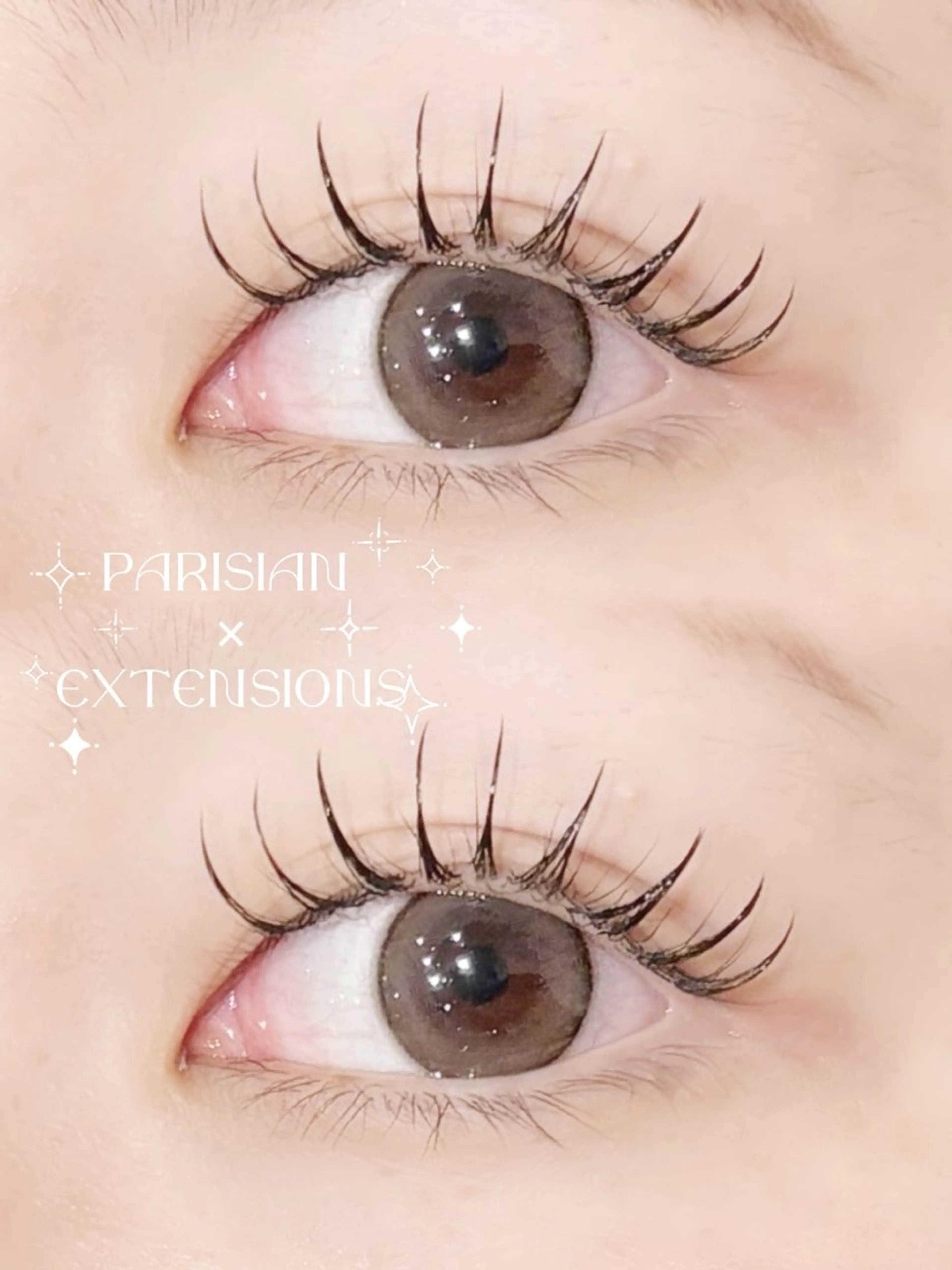 マツエク・マツパ パリジェンヌラッシュリフト マツパ 束感韓国アイドル🎀 まつ毛YUA🍒のマツエク・マツパデザイン