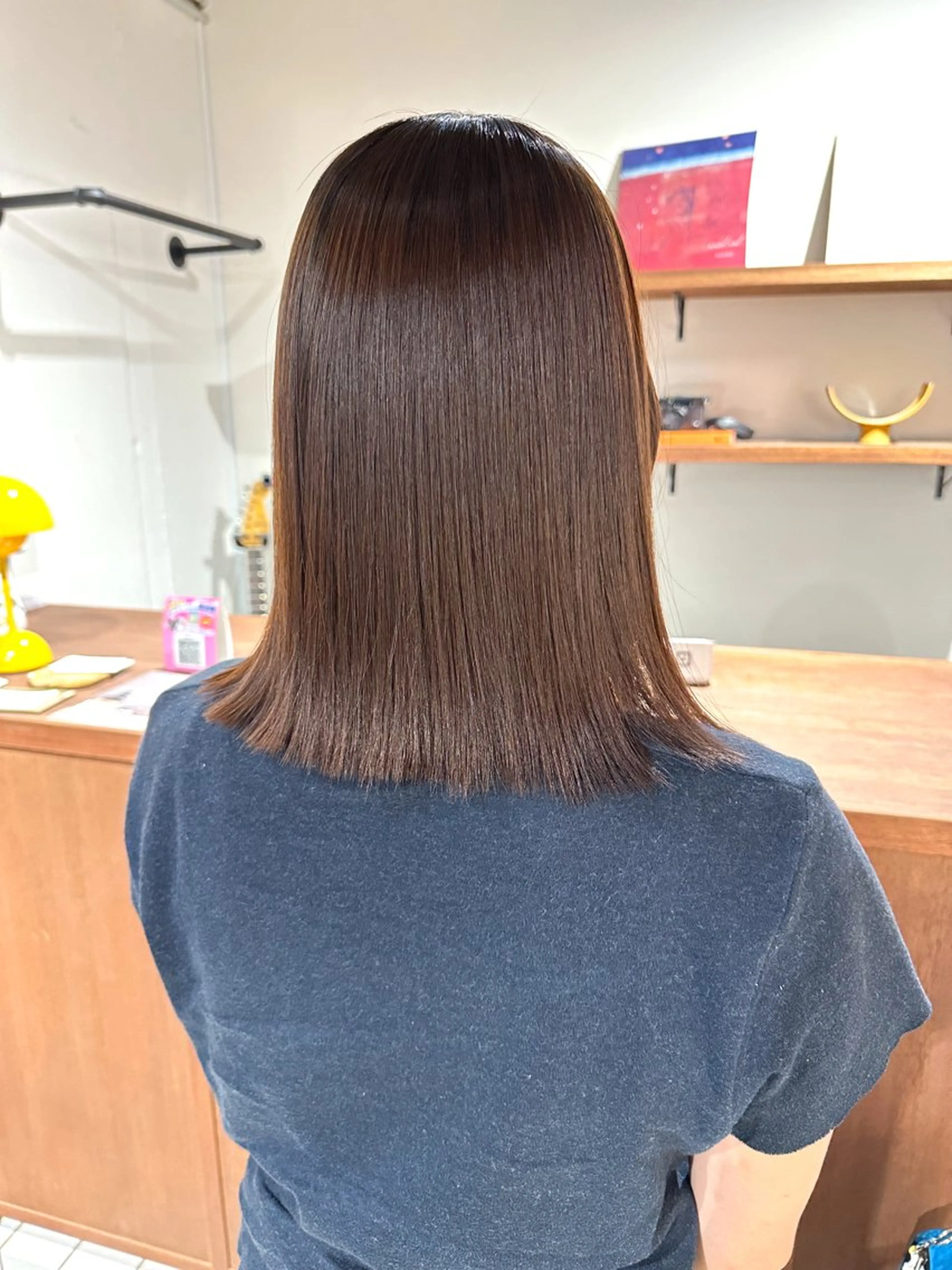 ミディアム ボブ カット ヘアカラー トリートメント her所属・kaito /都立大学herのヘアスタイル