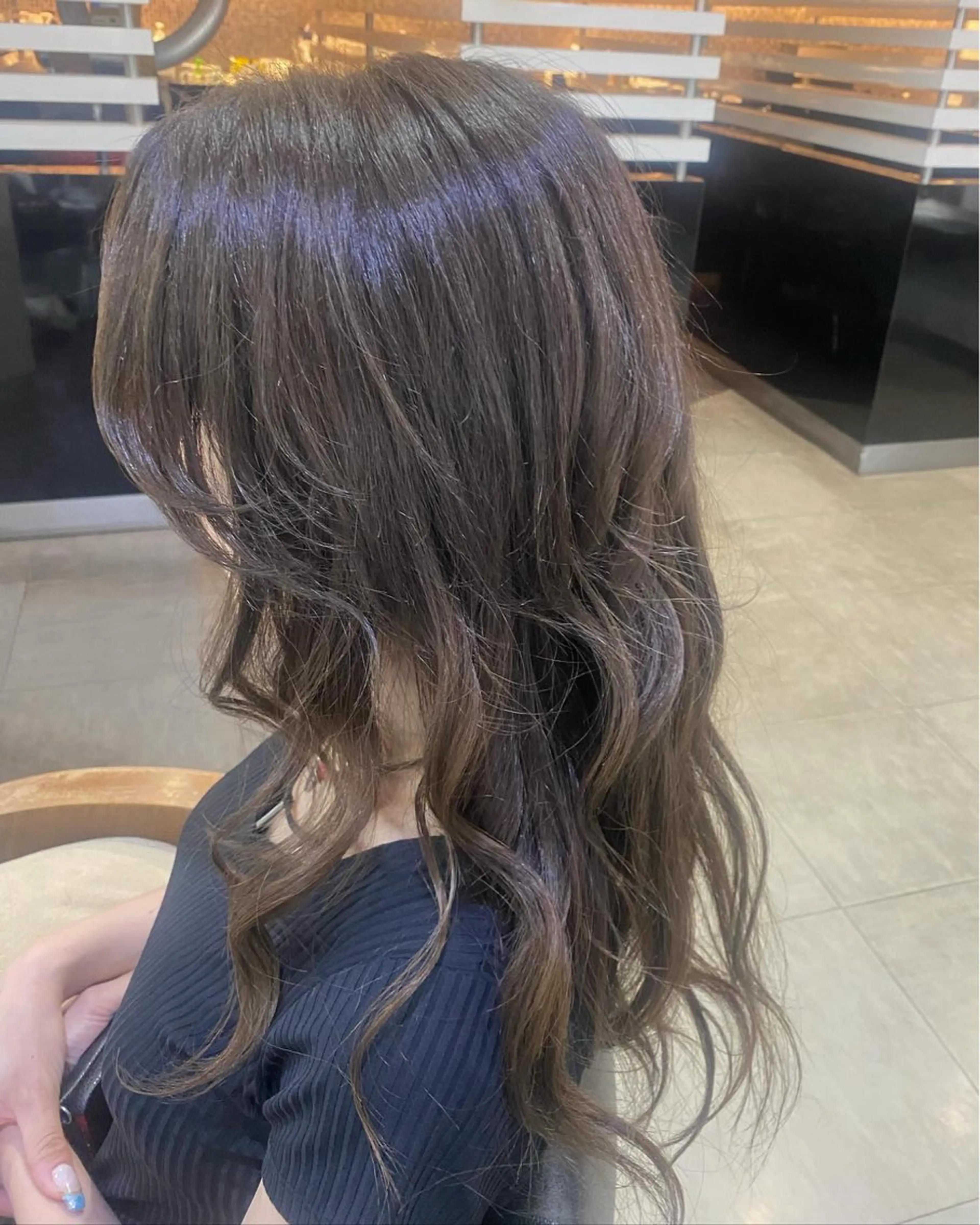 セミロング カラー ヘアアレンジ アッシュ ハイライトカラー ハイライト DISCOHAIRsanc（ルジャルダン町田）所属・烏山 達也のヘアスタイル