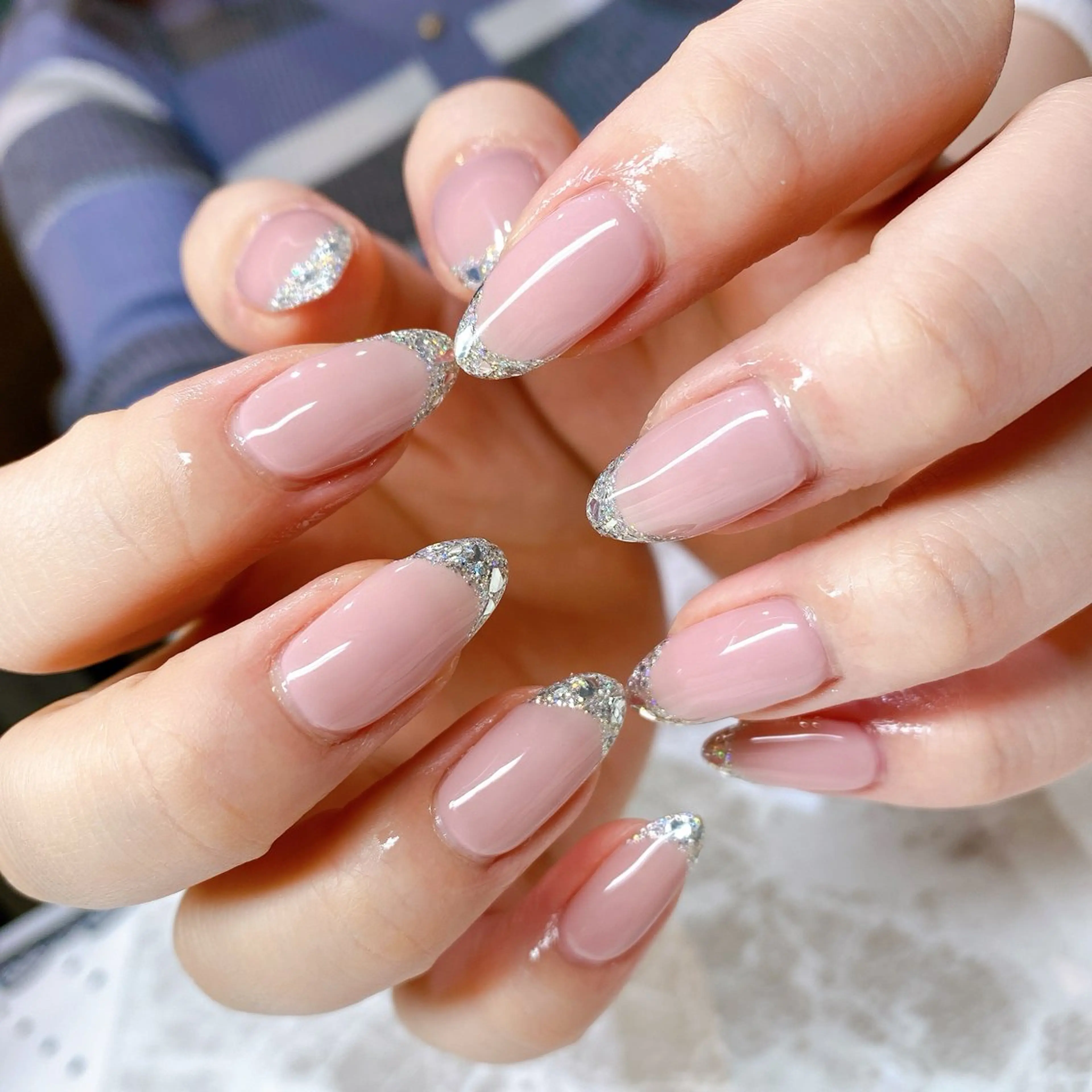 ネイル フレンチネイル ガラスフレンチ NailSalon MAHINAのネイルデザイン