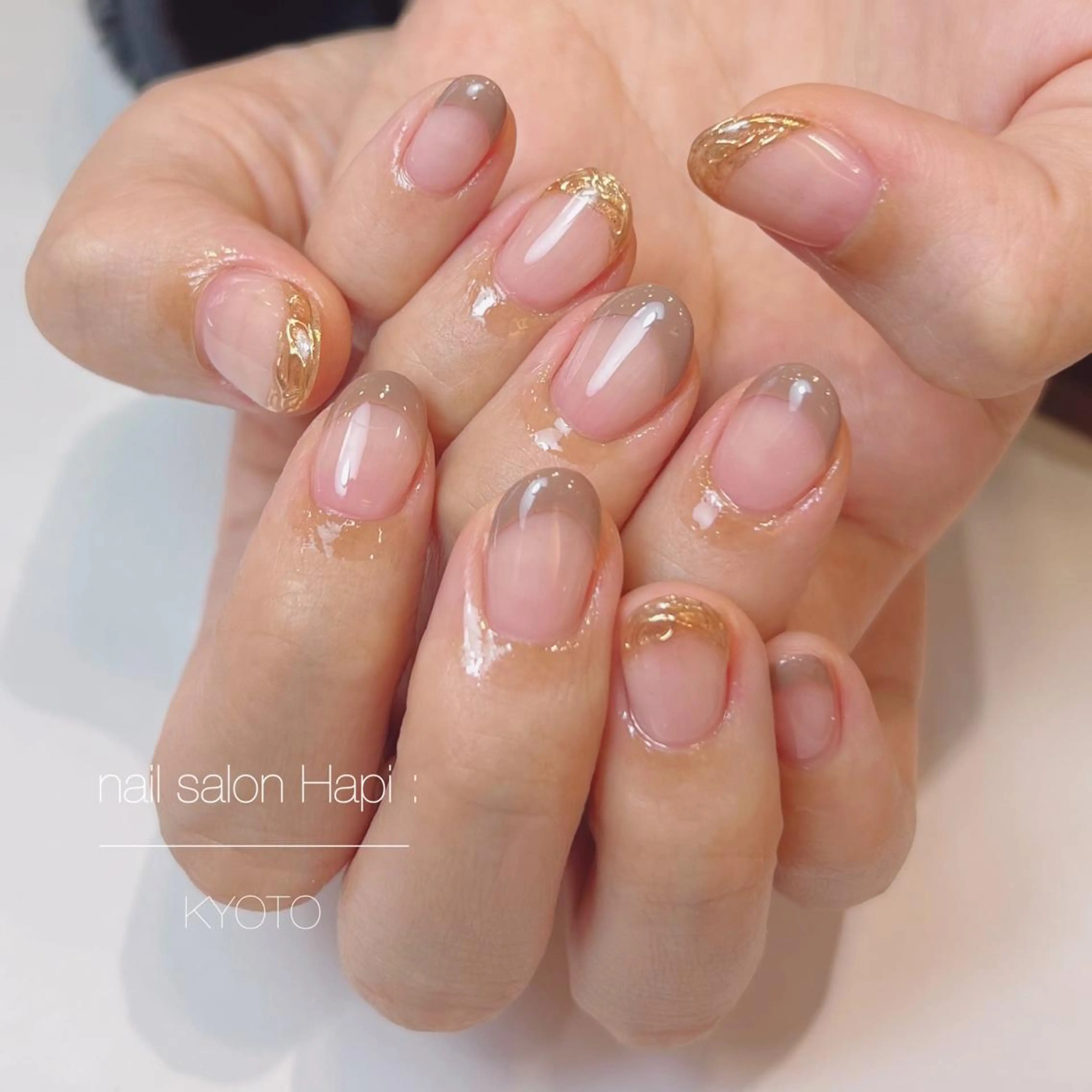 ネイル フレンチネイル ミラーネイル 【爪の育成専門】深爪・むしり癖・丸い爪・ガサガサなど　　Rio nail所属・Rio nail まなみのネイルデザイン