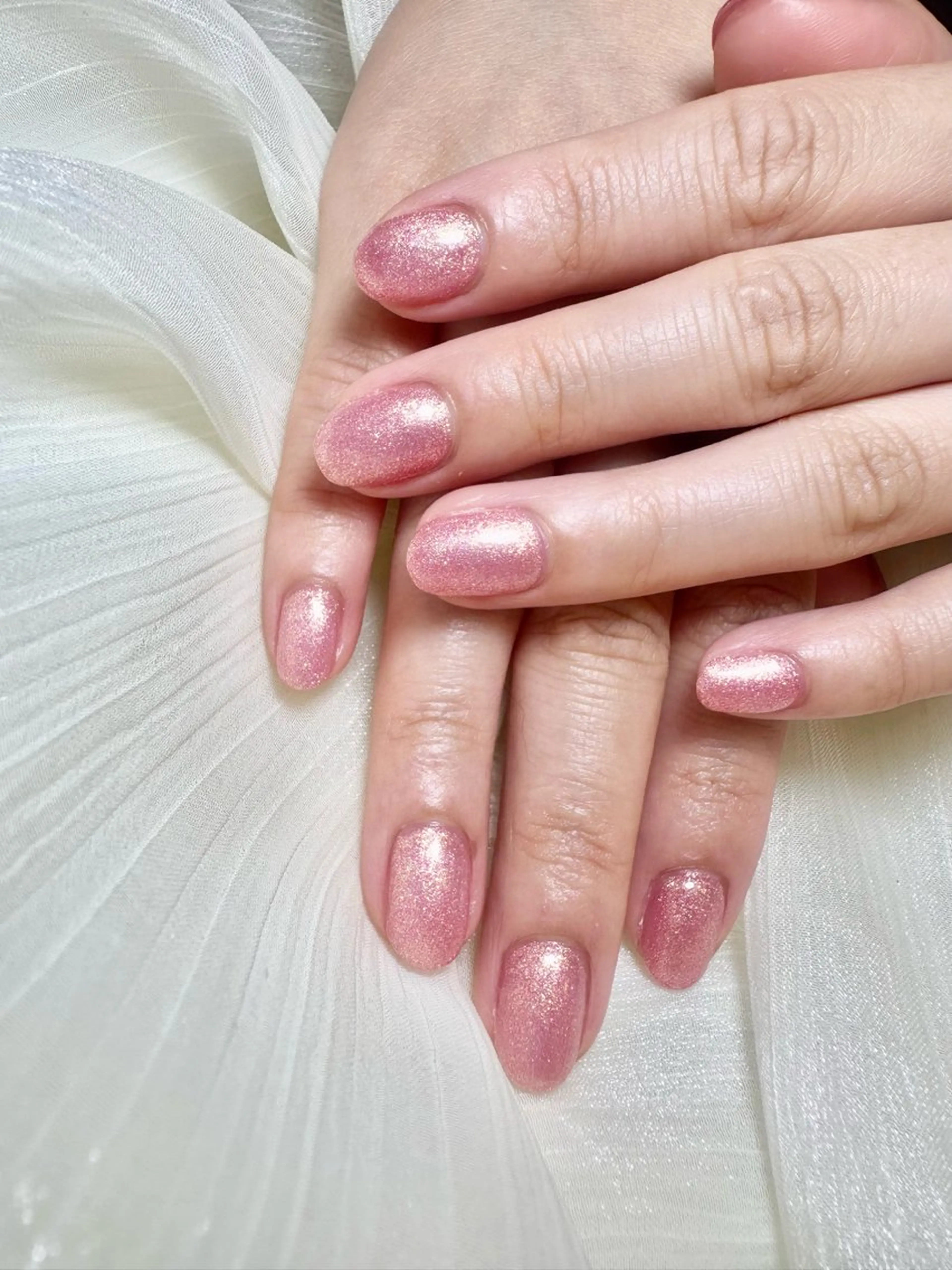 ネイル ラメ(グリッター) ピンク 春ネイル Re :eight Nail所属・NISHIOKA FUKUMIのネイルデザイン