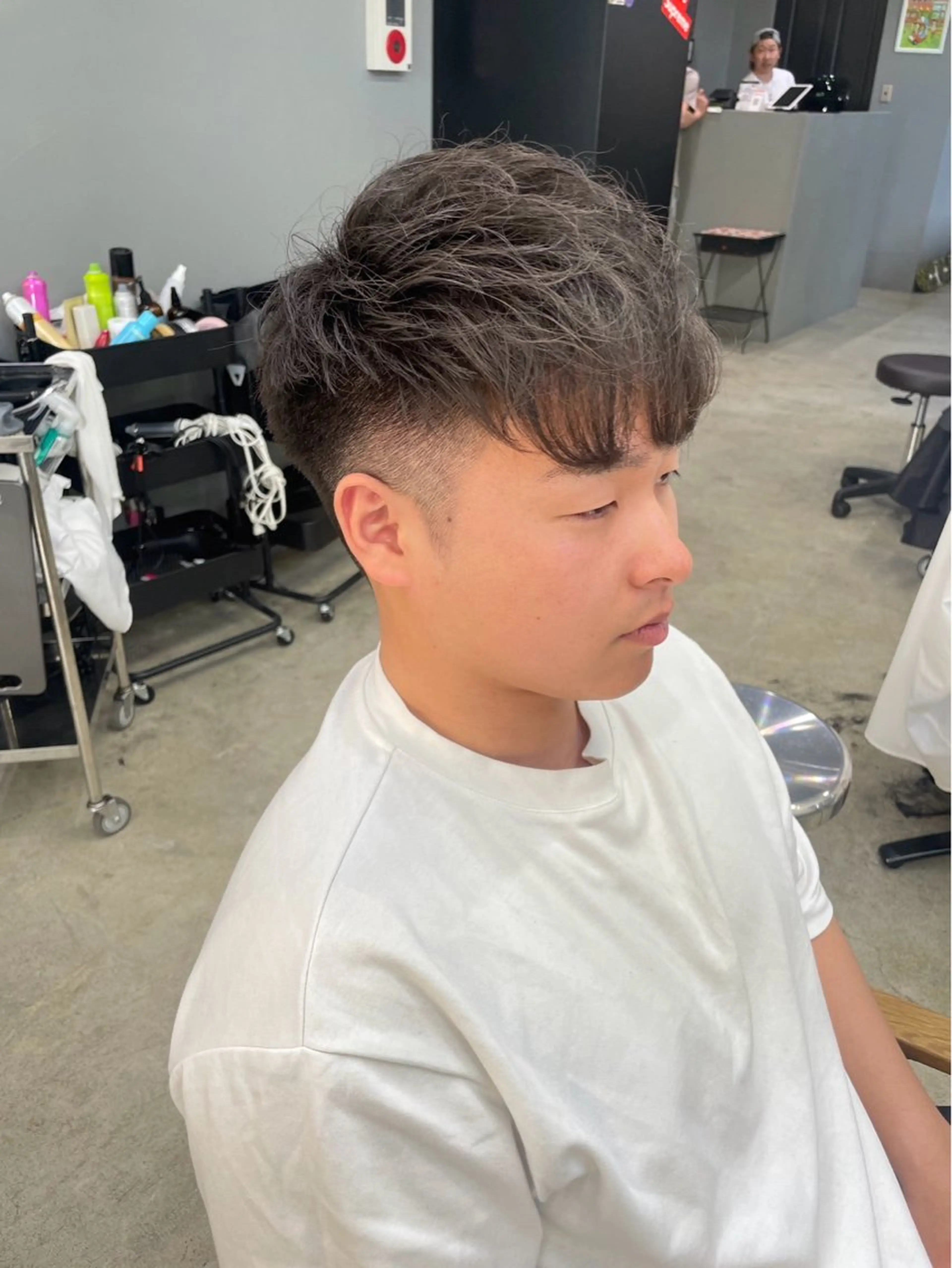 ショート パーマ メンズ カット パーマ メンズ専門サロン wokeのヘアスタイル