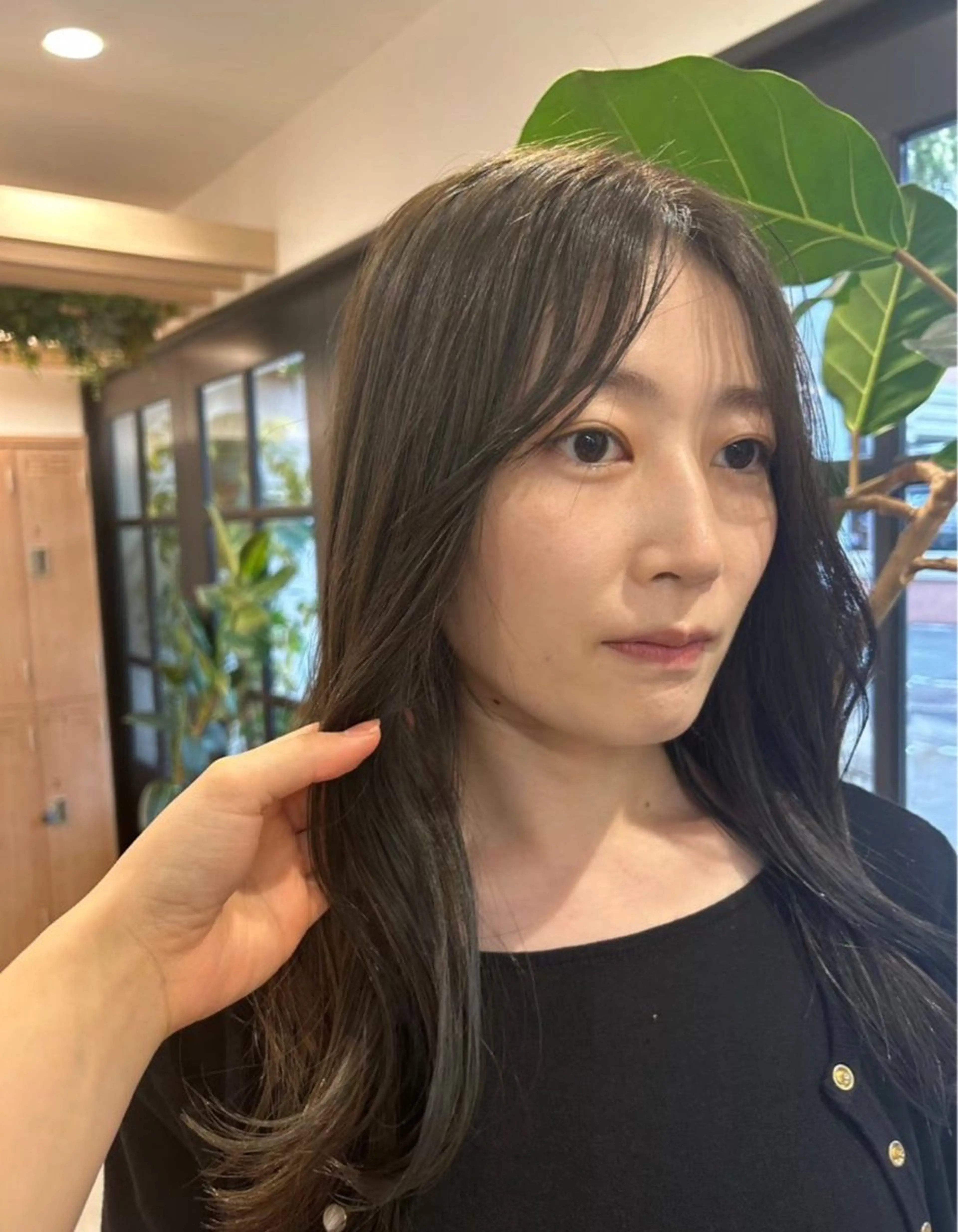 ロング カラー グレージュ オリーブグレージュ オリーブグレー ヘアカラー 🍒透明感カラー mutsuki🍒のヘアスタイル