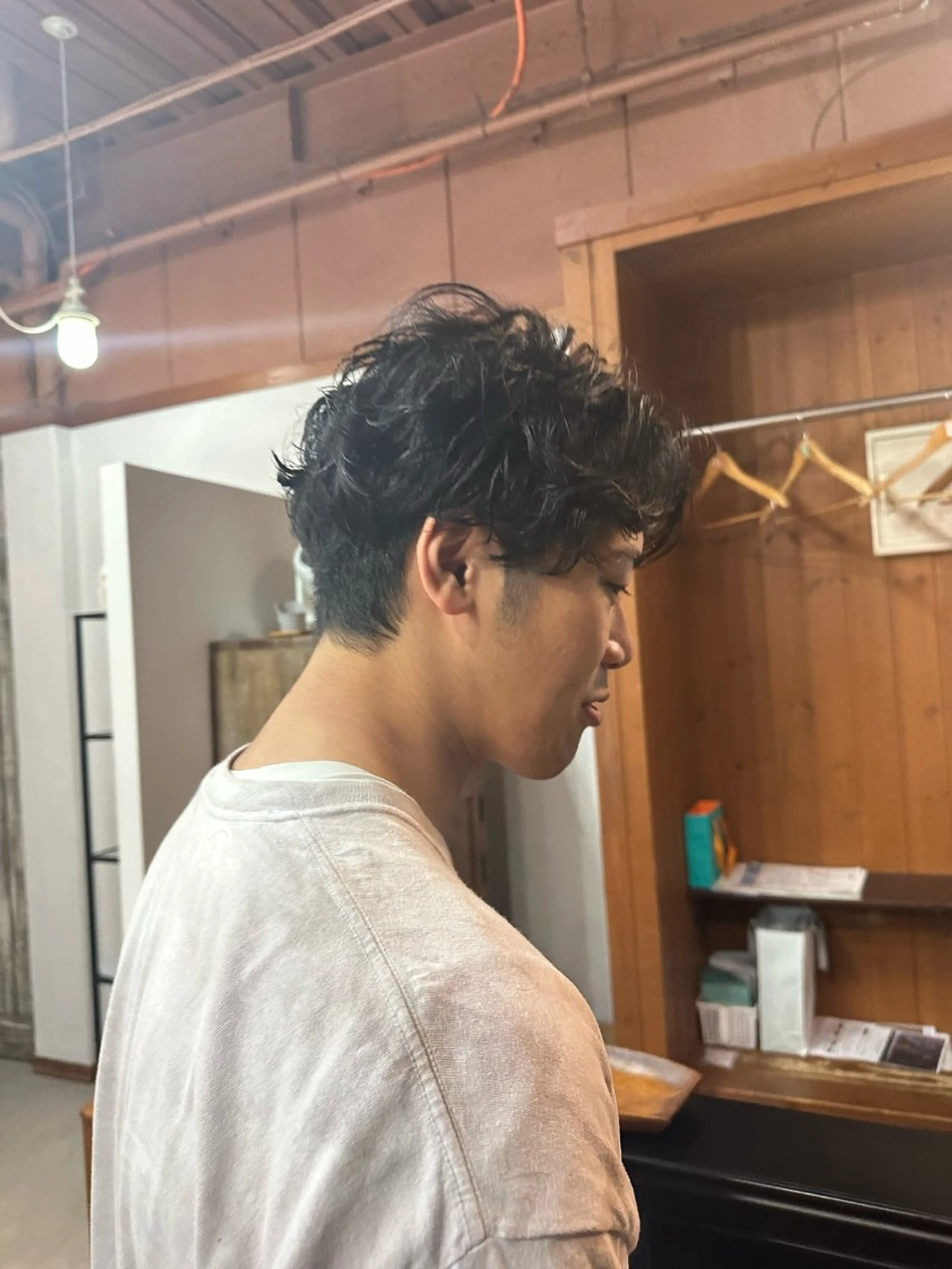 パーマ メンズ メンズパーマ シャドーパーマ 原田 侑鈴のヘアスタイル