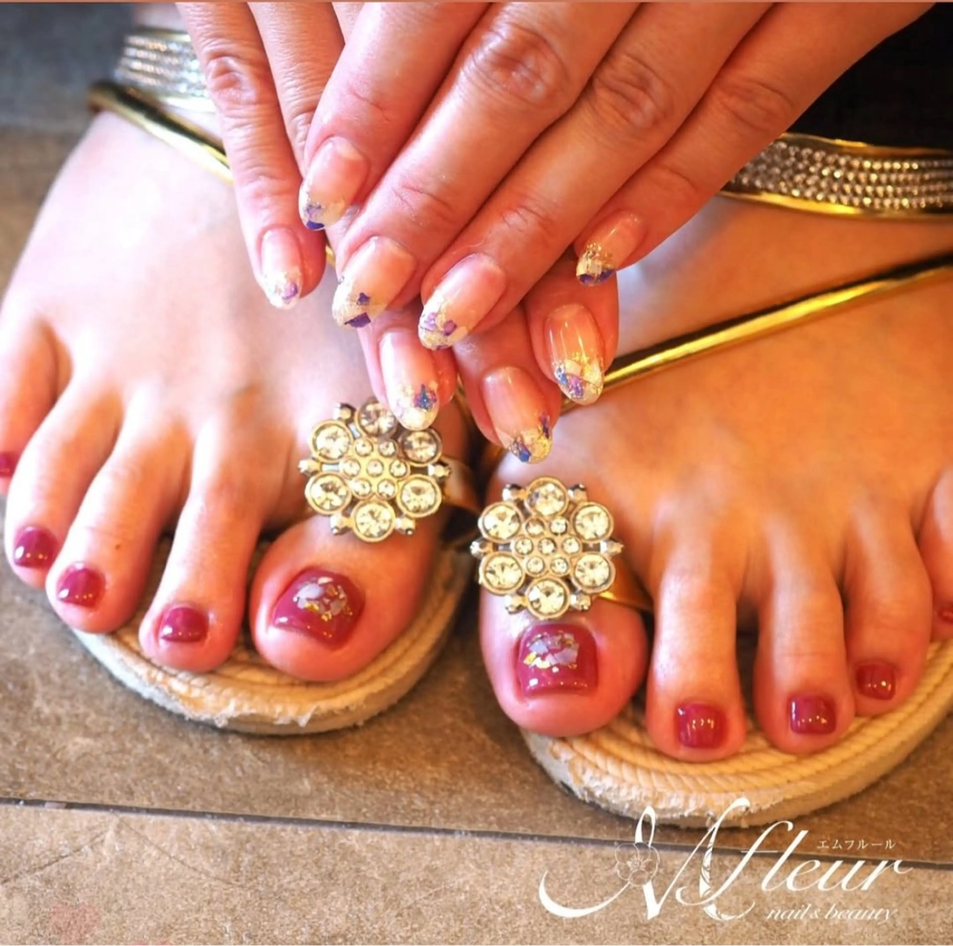 ネイル フットネイル M fleur nail&beauty【エムフルール】所属・Mfleur ナオのネイルデザイン