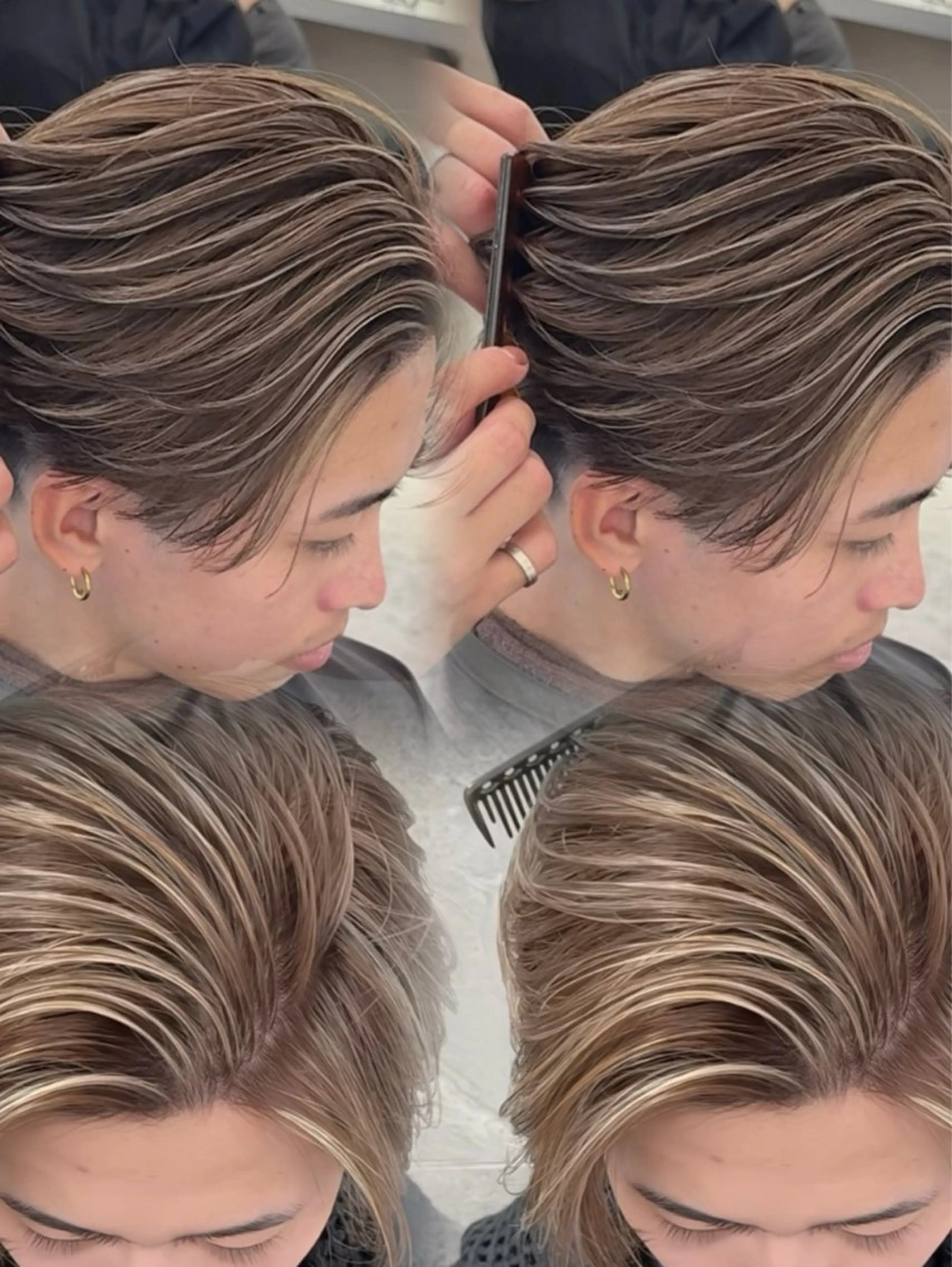 ショート ヘアカラー 🇺🇸ルミナ🔥 海外ハイライトのヘアスタイル