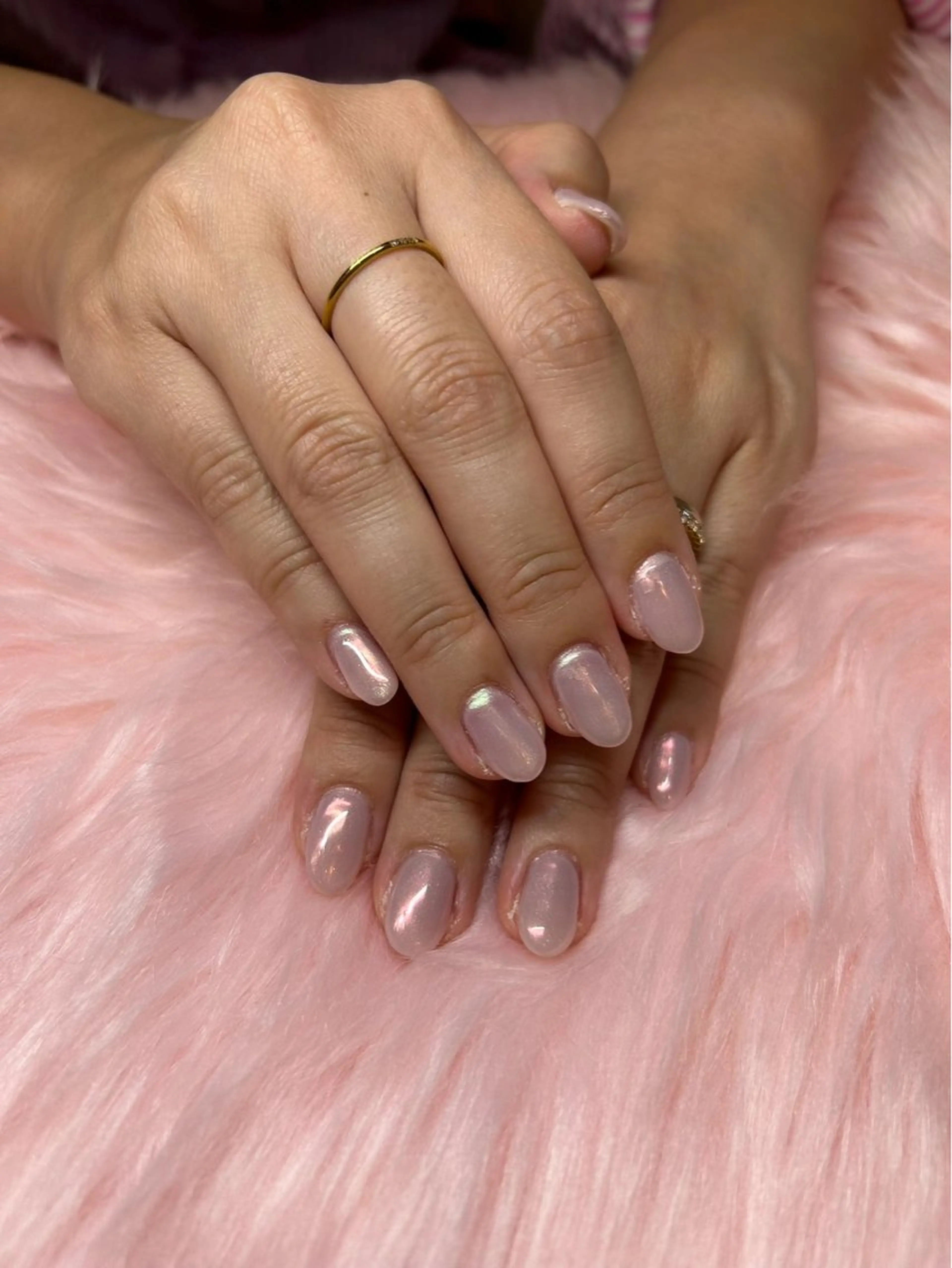 ネイル オーロラネイル ワンカラーネイル Nailsalon Little Rのネイルデザイン