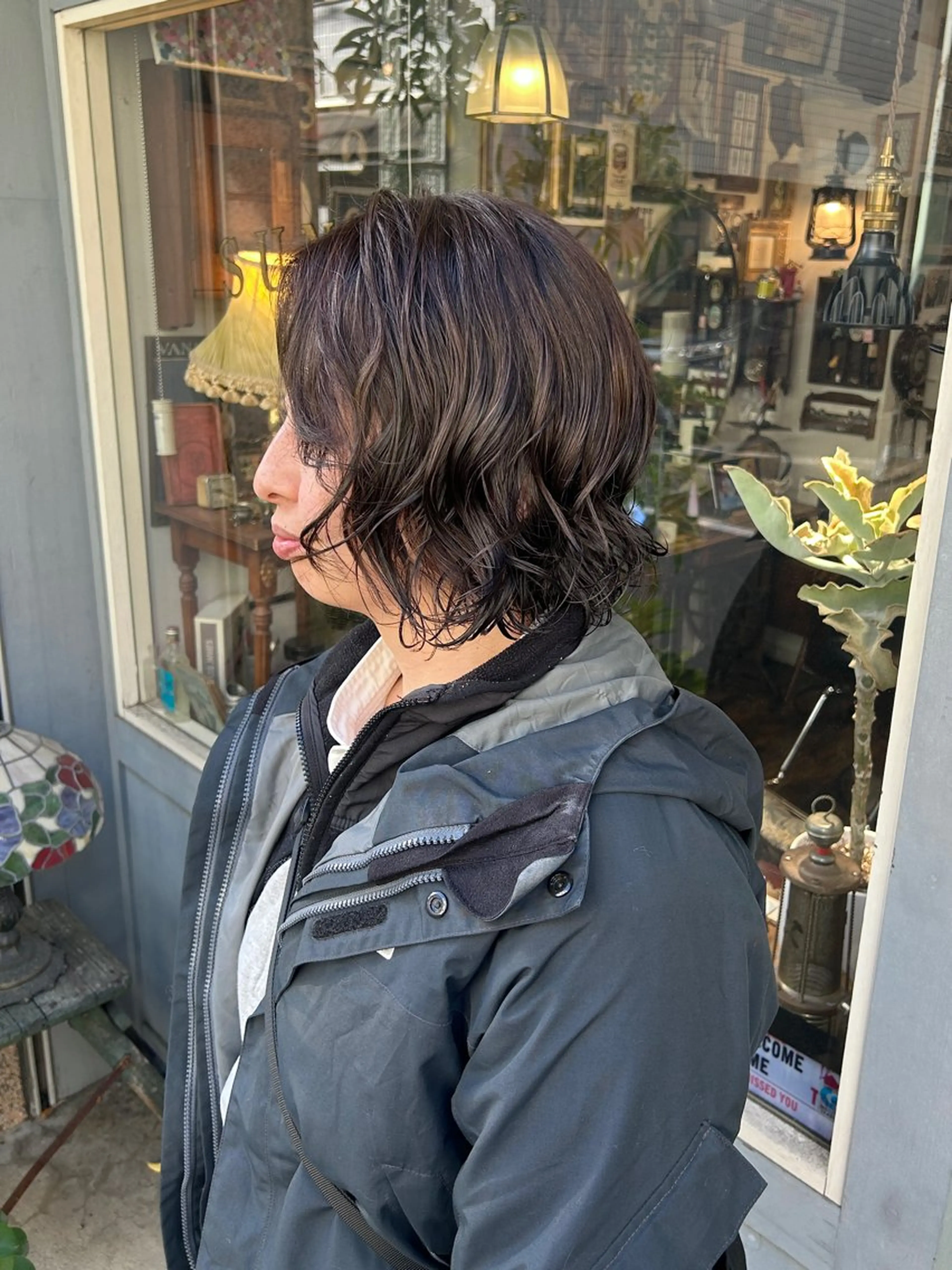 ショート パーマ カット パーマ 清水千優/パーマ/透 明感カラー/メンズのヘアスタイル