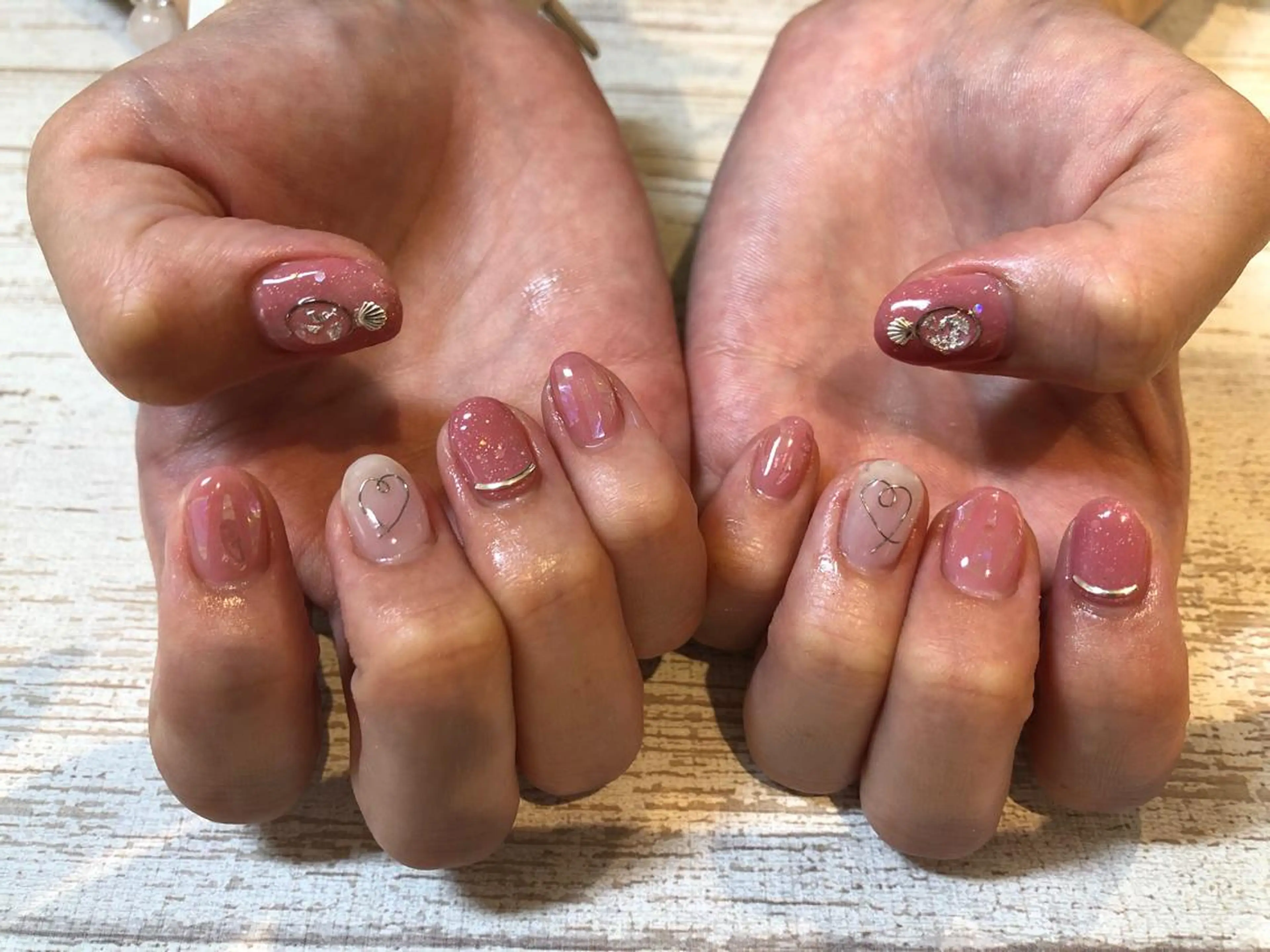 ネイル ピンク rina eye&nailのマツエク・マツパデザイン