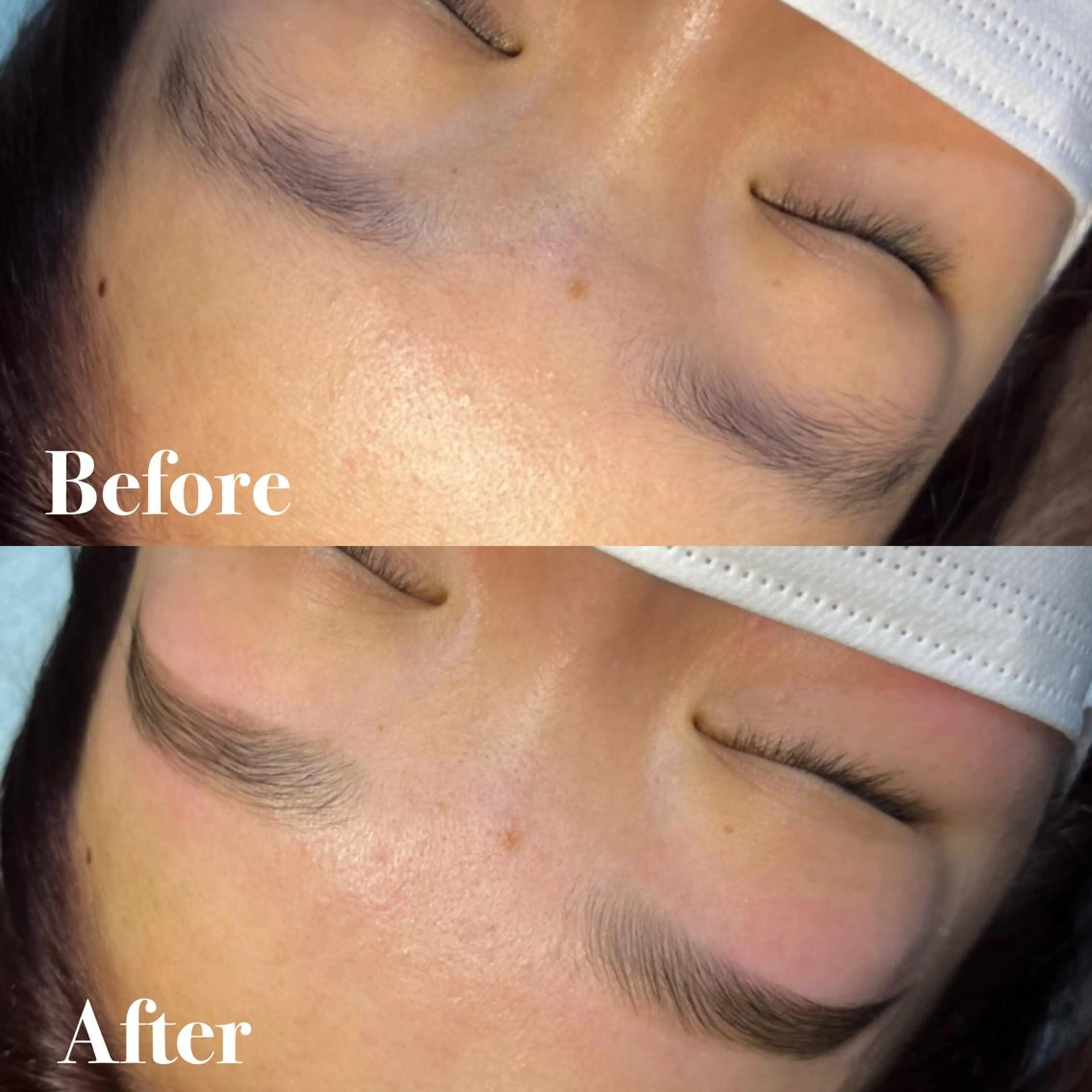 アイブロウ ハリウッドブロウリフト 眉毛ワックス脱毛 眉毛と韓国肌質改善 サロン　和泉府中のエステ・リラクイメージ