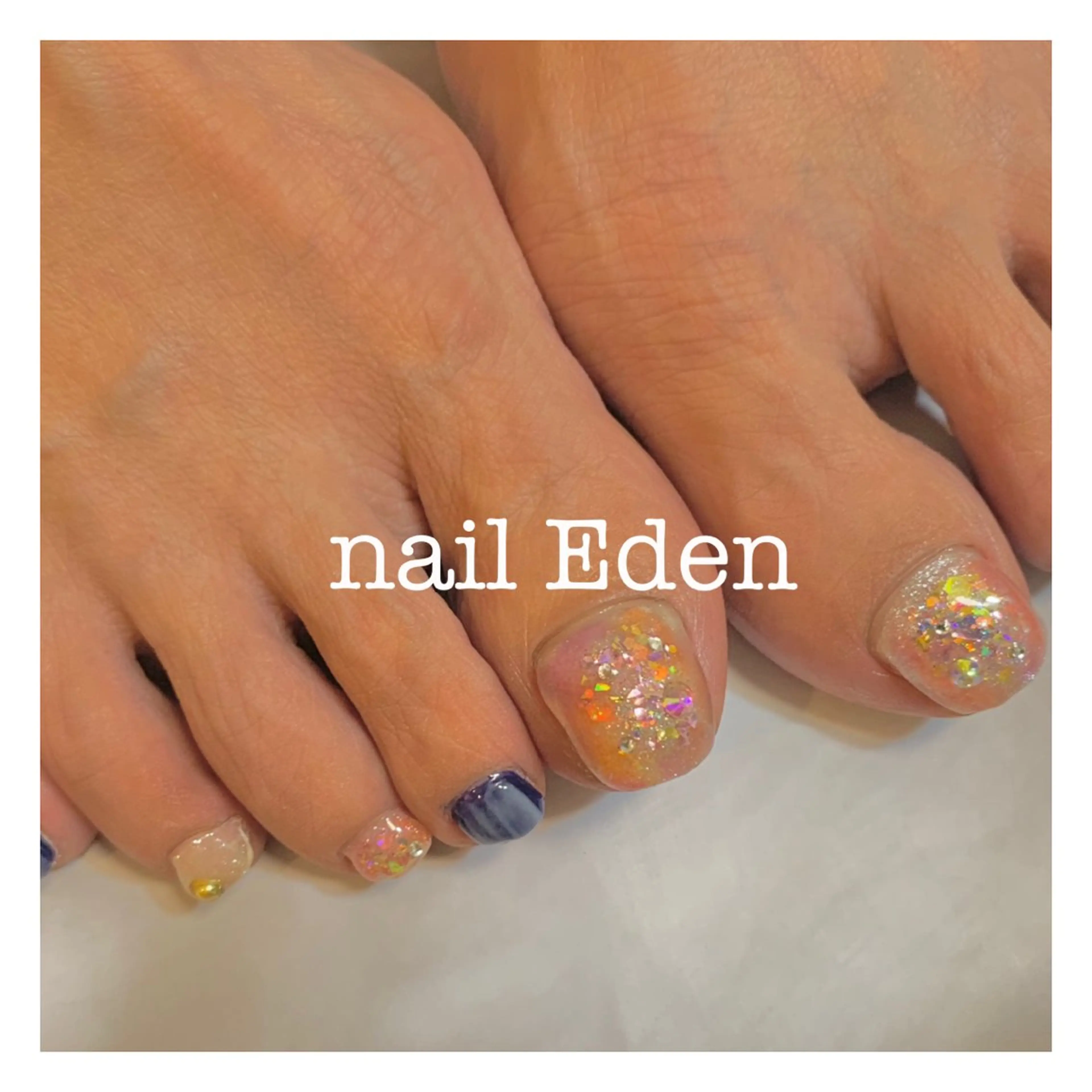 ネイル 持ち込み フットネイル Eden　private nail saron所属・Eden ♾️のネイルデザイン