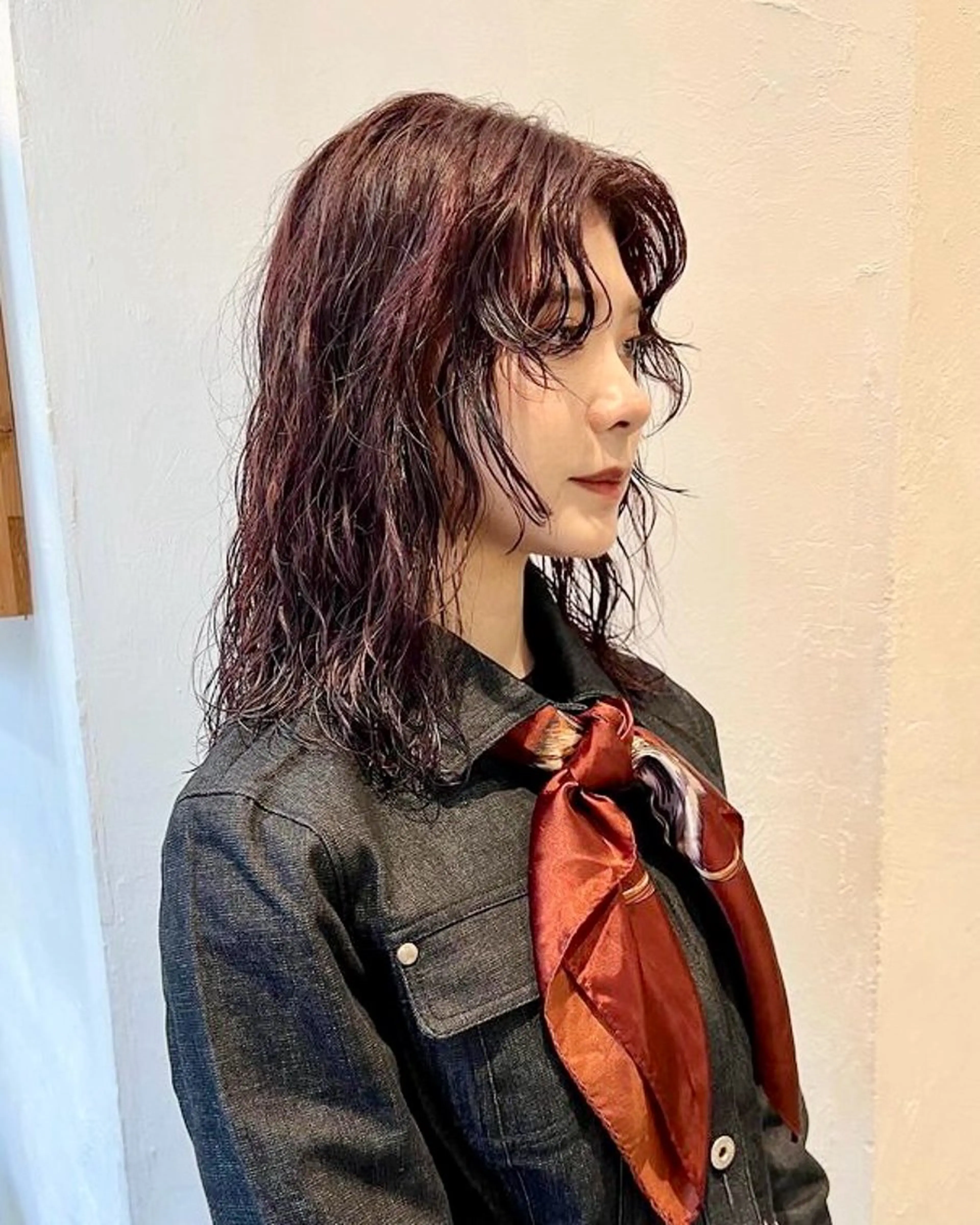 ミディアム カラー パーマ ミディアムパーマ カット パーマ トリートメント Van family所属・ショート& パーマ　坂本のヘアスタイル