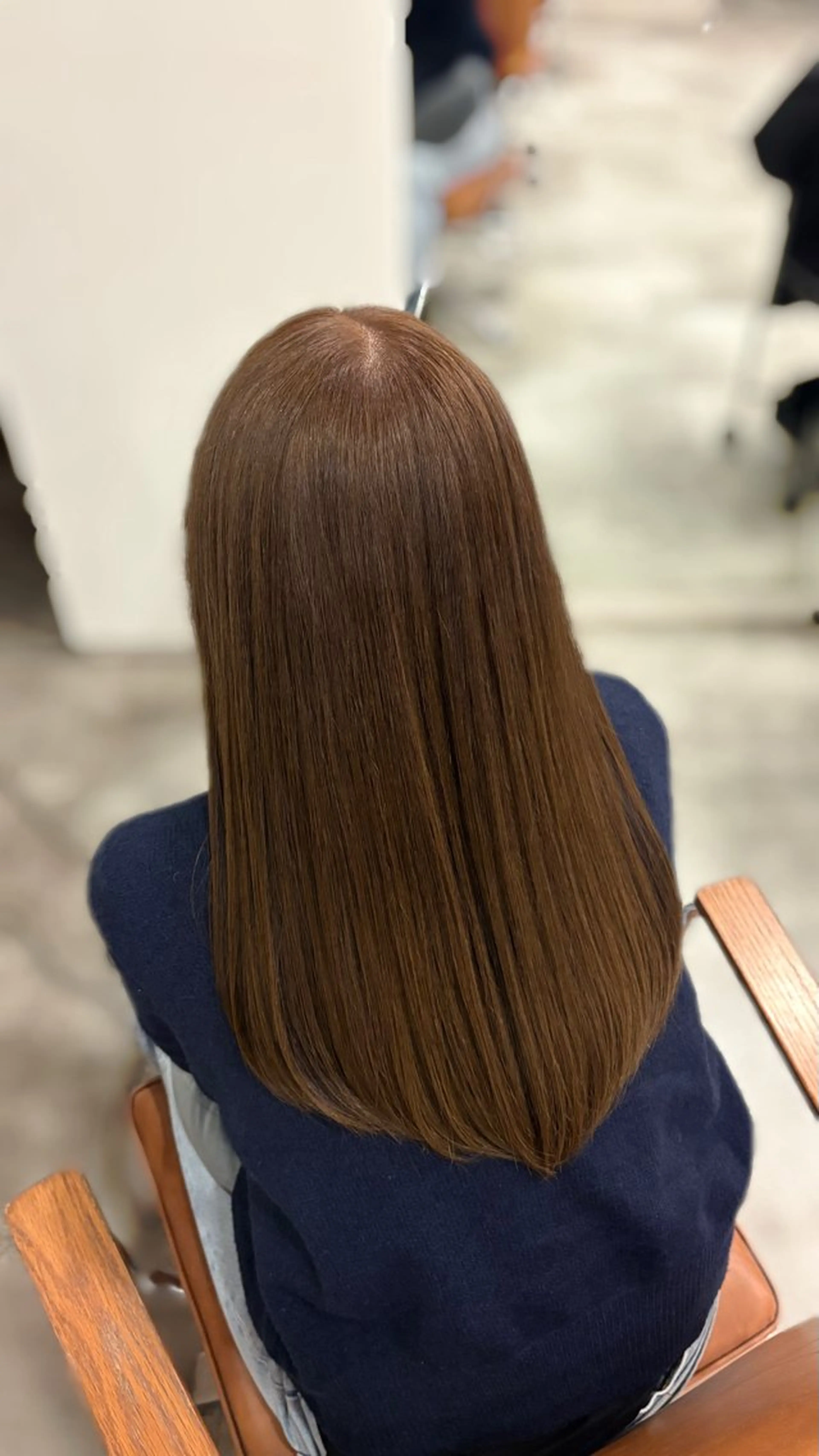 セミロング ヘアカラー トリートメント チョコカラー🤎 韓国風/MIHOのヘアスタイル