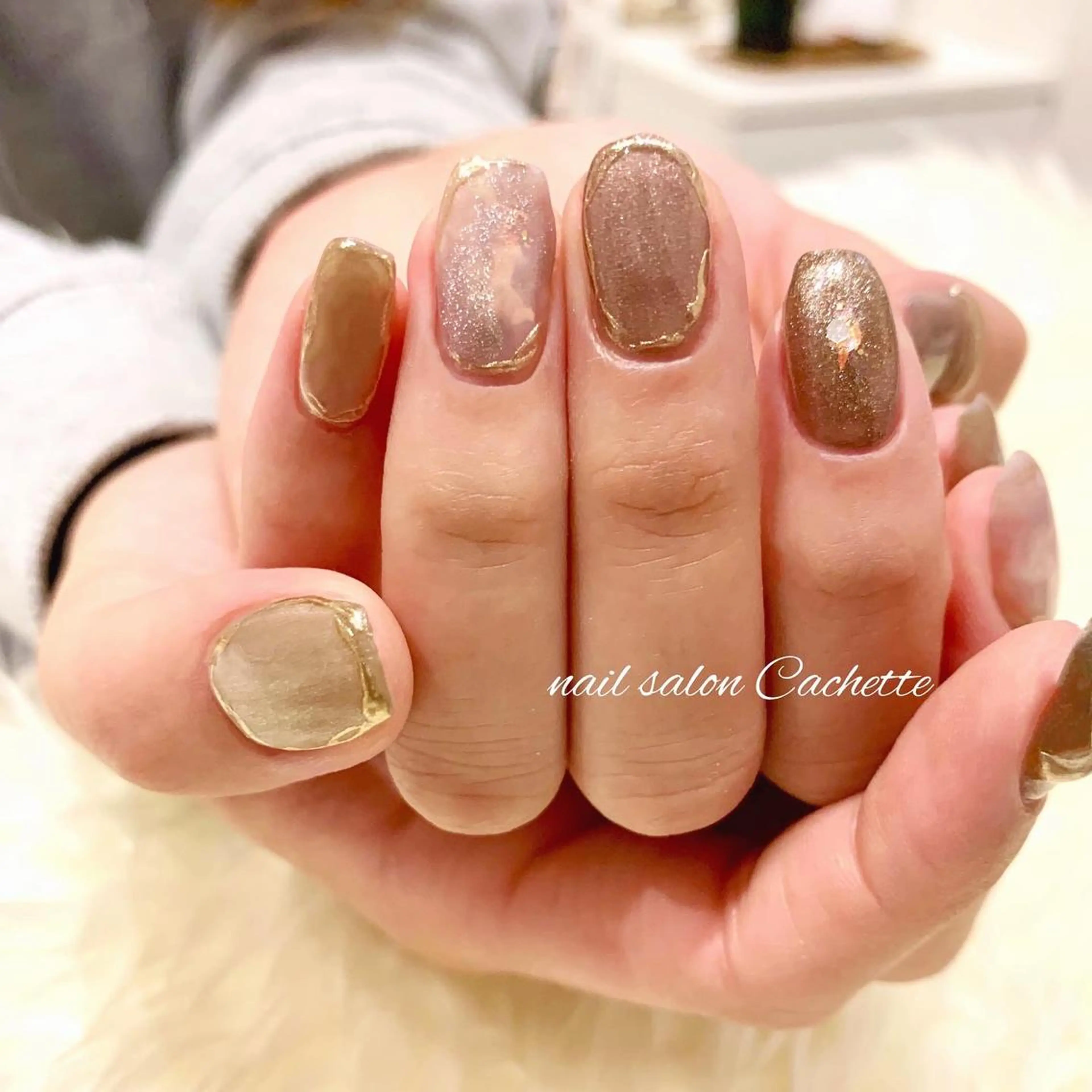 ネイル アートネイル ミラーネイル ✧Cachette✧ YUKARIのネイルデザイン