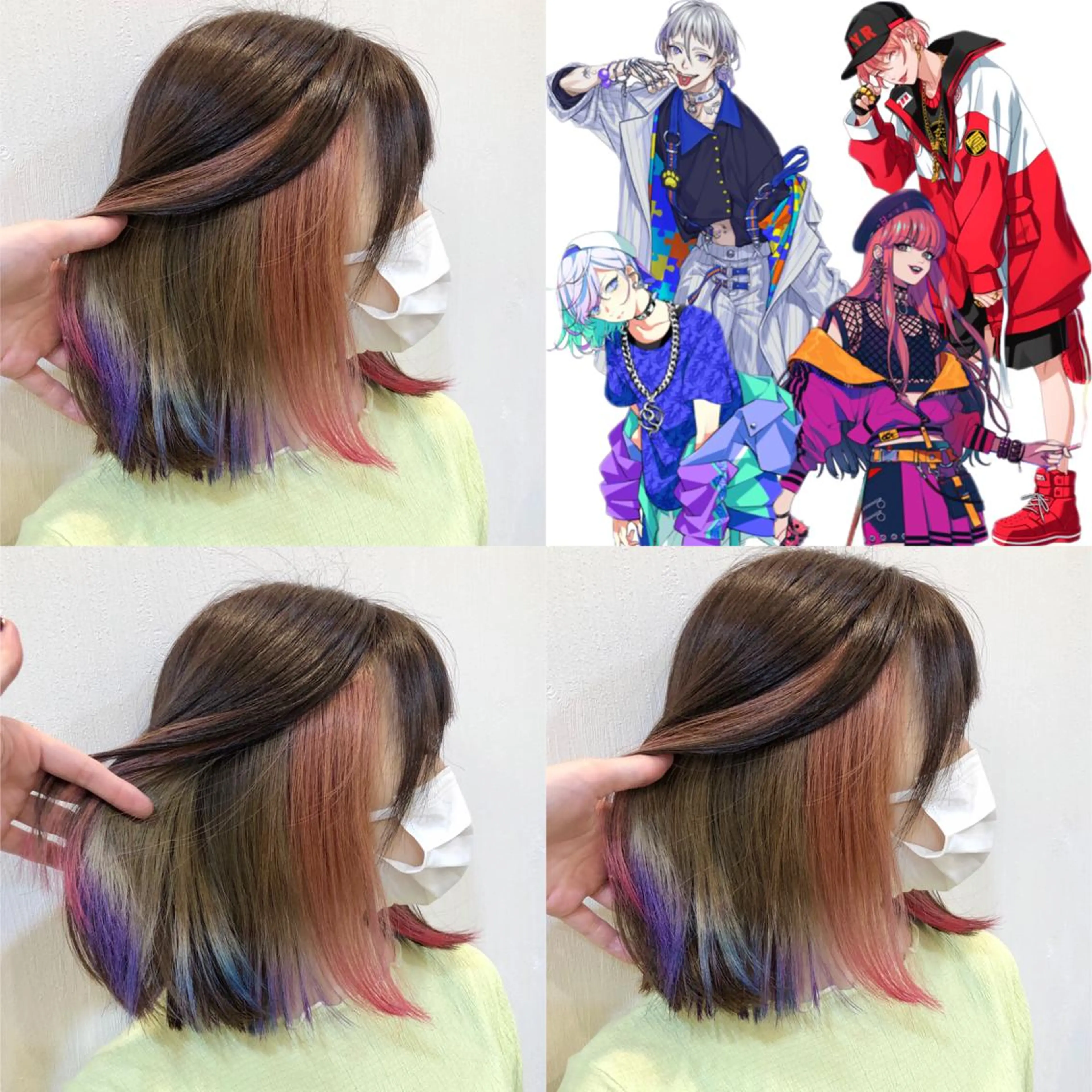 ミディアム カラー インナーカラー 推しカラー✨ オタク美容師ユウカのヘアスタイル