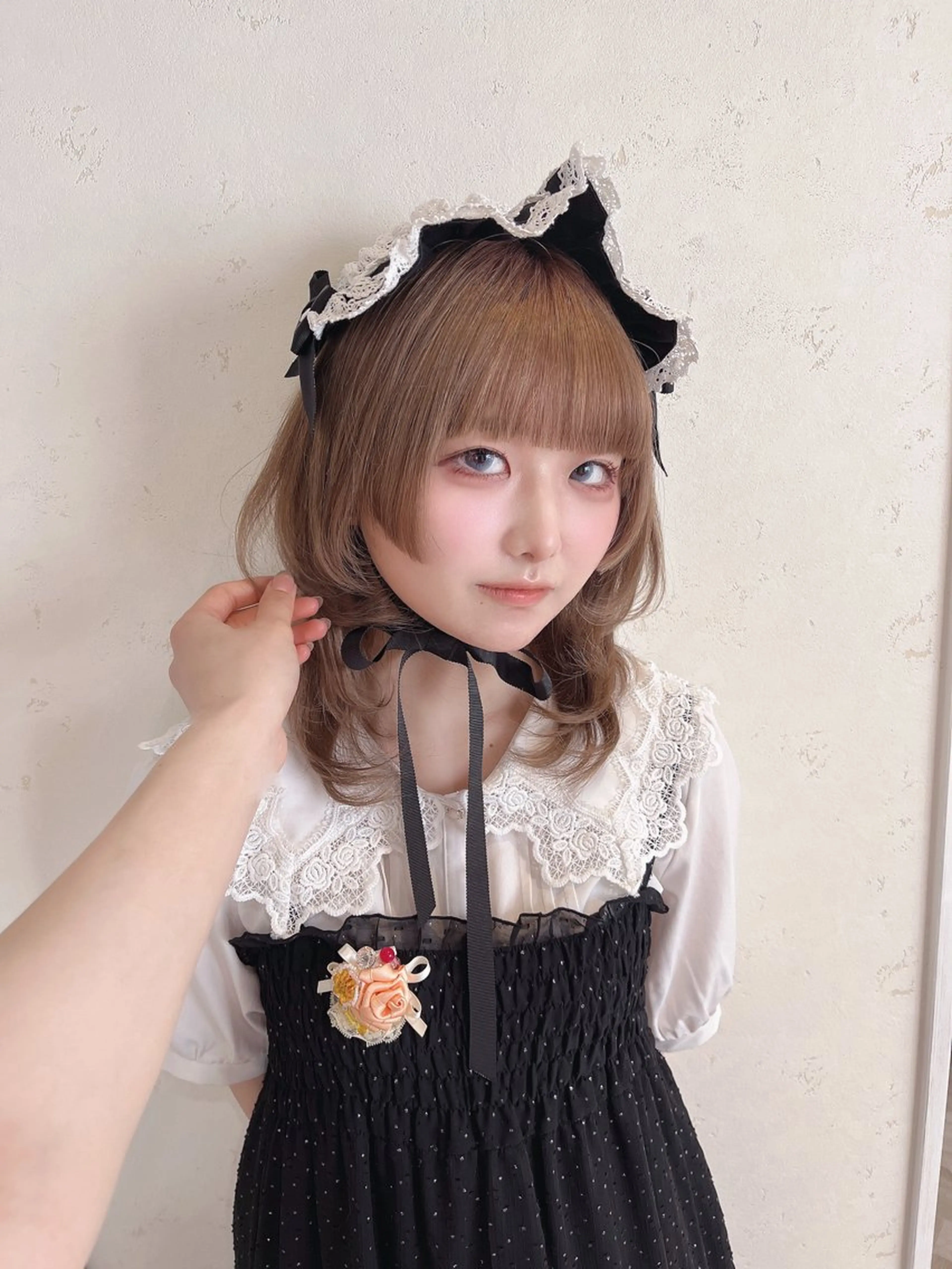 ミディアム カラー ベージュカラー ココアベージュ カット ヘアカラー トリートメント ハイトーン/アレンジ かなで⊹ ࣪ ˖⟡のヘアスタイル