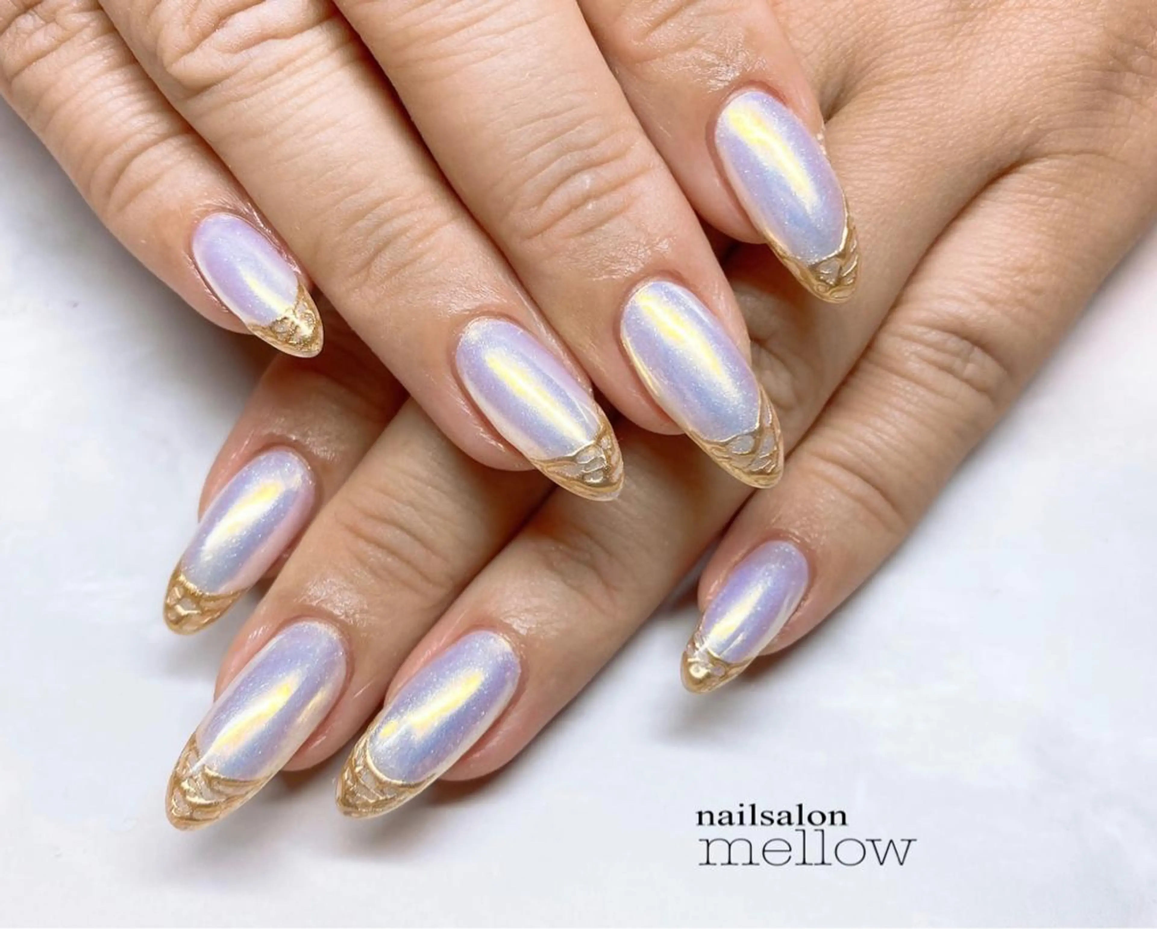 ネイル オーロラネイル フレンチネイル ミラーネイル 大山 浩美のネイルデザイン