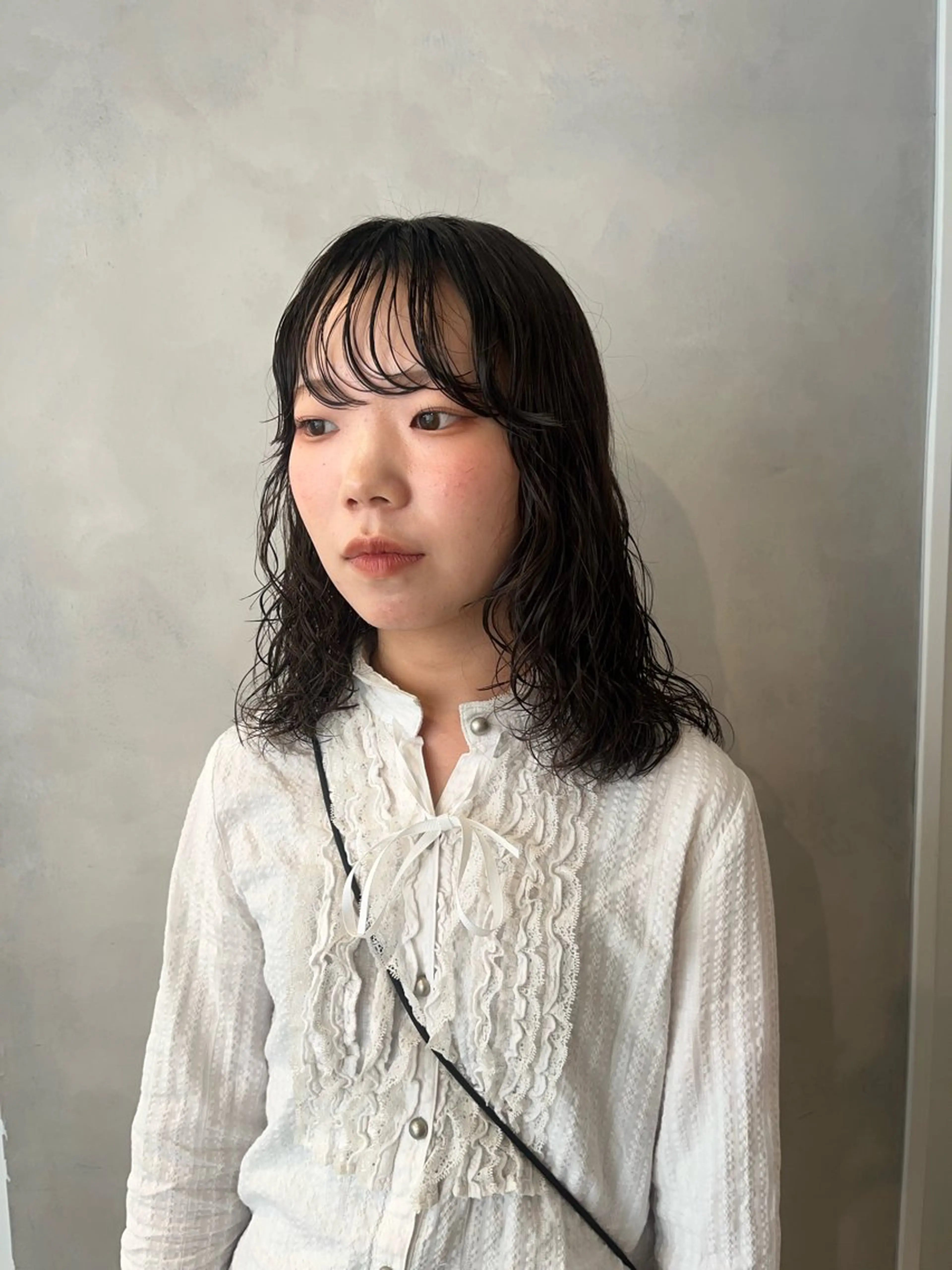 ミディアム パーマ カット パーマ トリートメント ボブ/ベージュ/ パーマ🪿近森ゆいのヘアスタイル