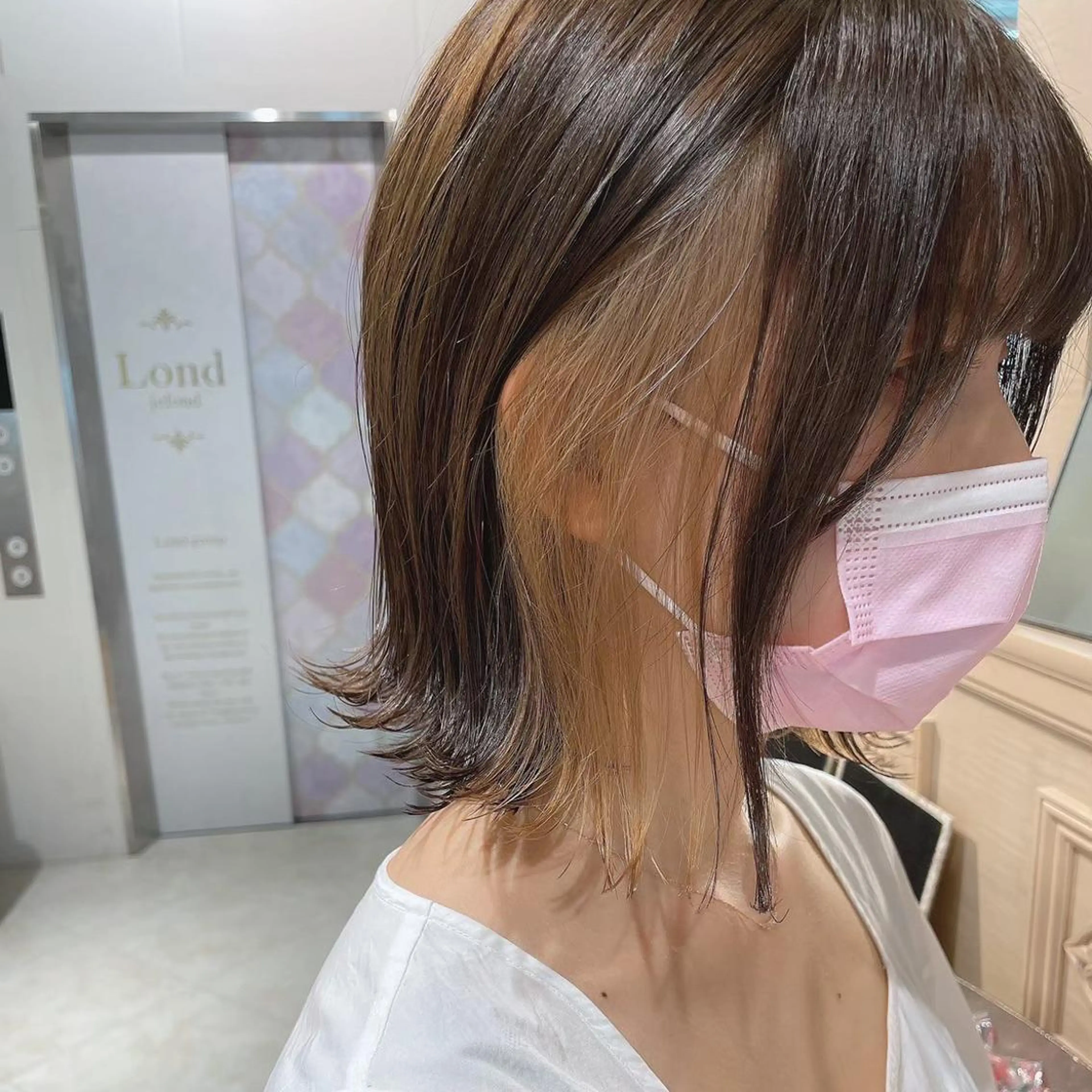 ミディアム カラー ベージュカラー ブリーチなし/暖色/ 透明感/ririkaのヘアスタイル