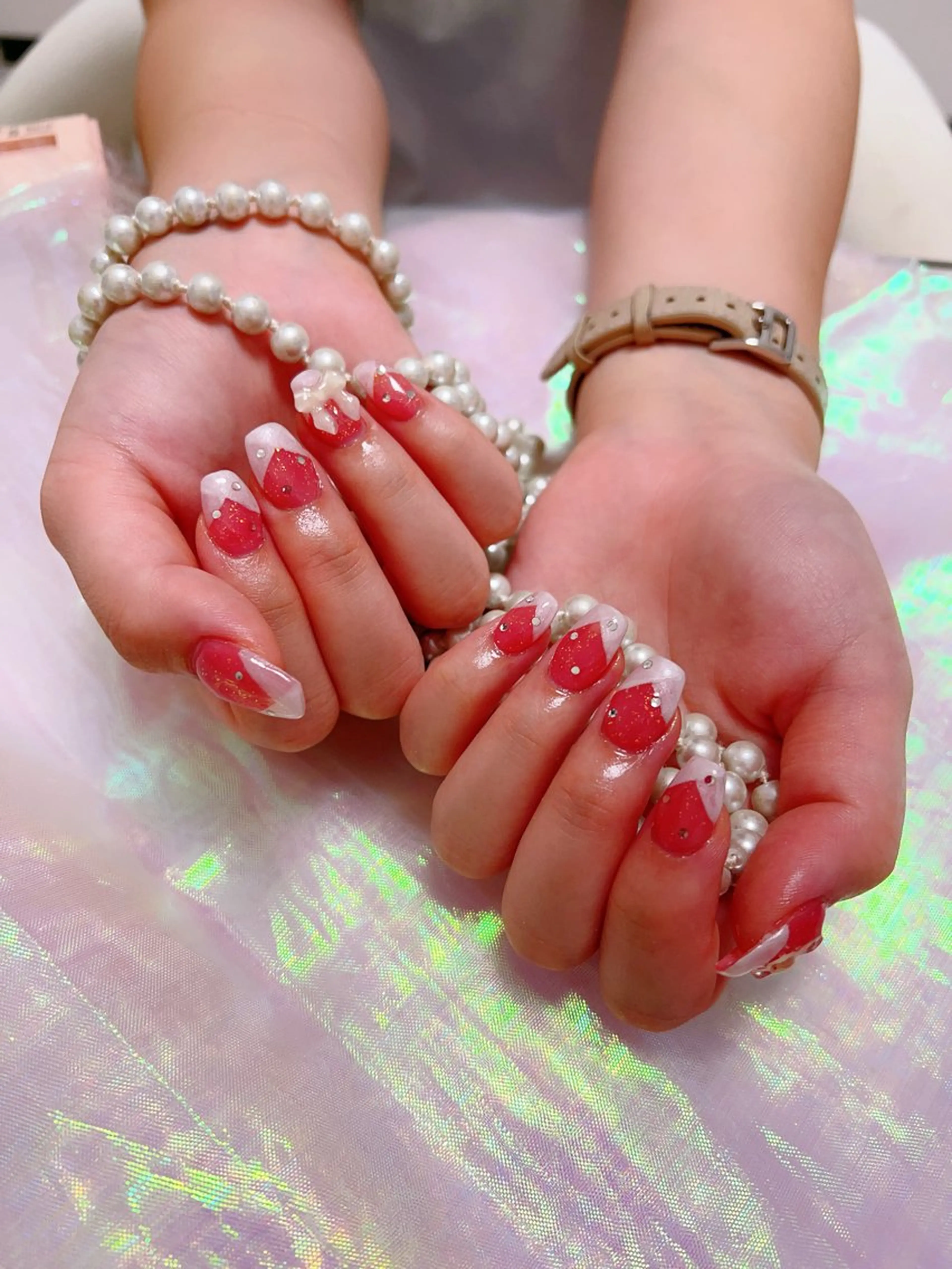 ロング ハンドネイル ハンドケア 💜MIYA nail川崎店のネイルデザイン
