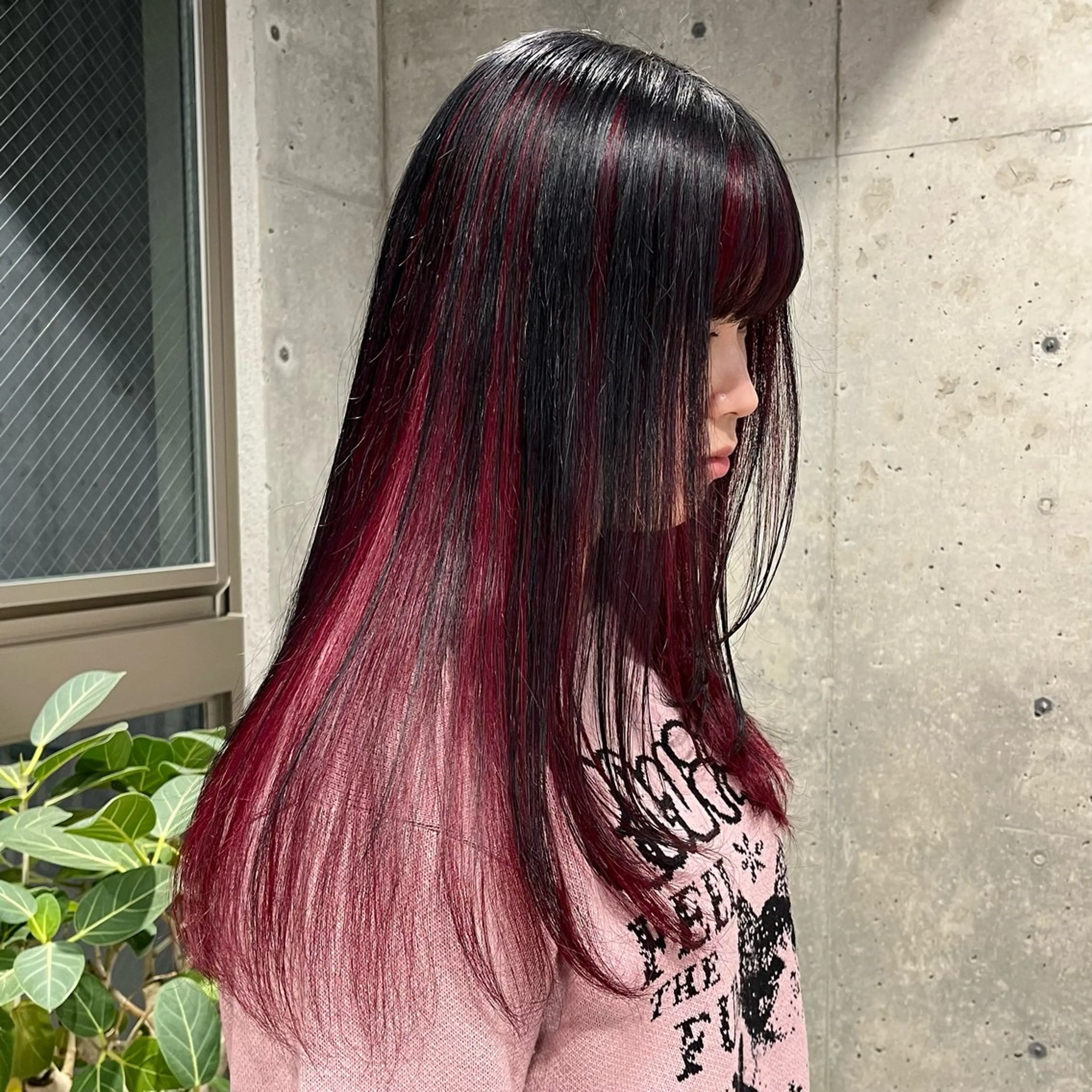 【🌈アンブレラカラー🌈】1ブリーチ＋カラー＋トリートメント 巻いても可愛いアンブレラカラー⭐️の写真