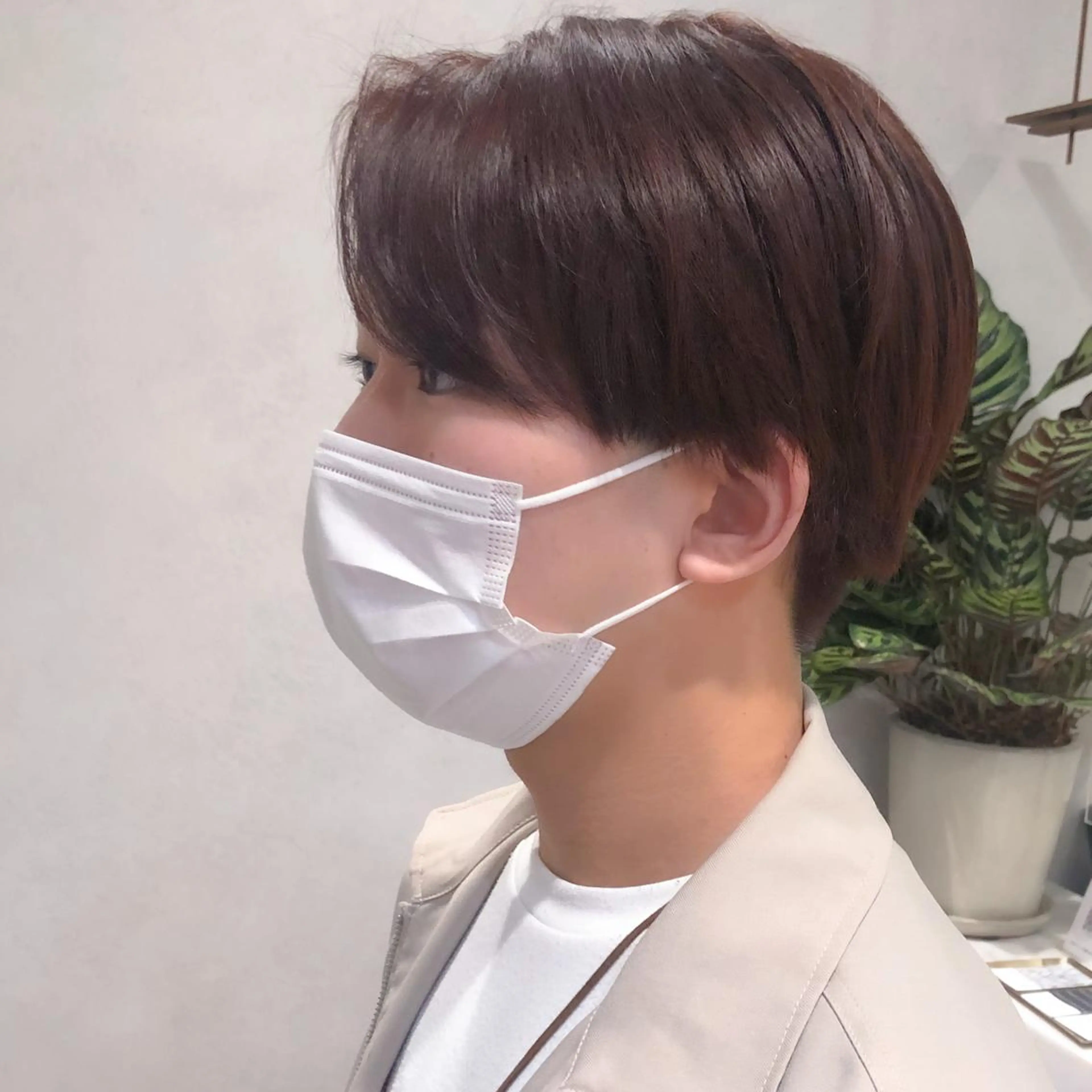 カラー メンズ ベージュカラー レッドカラー CANAAN銀座所属・艶透明感カラー/ ルーズパーマ/田中のヘアスタイル