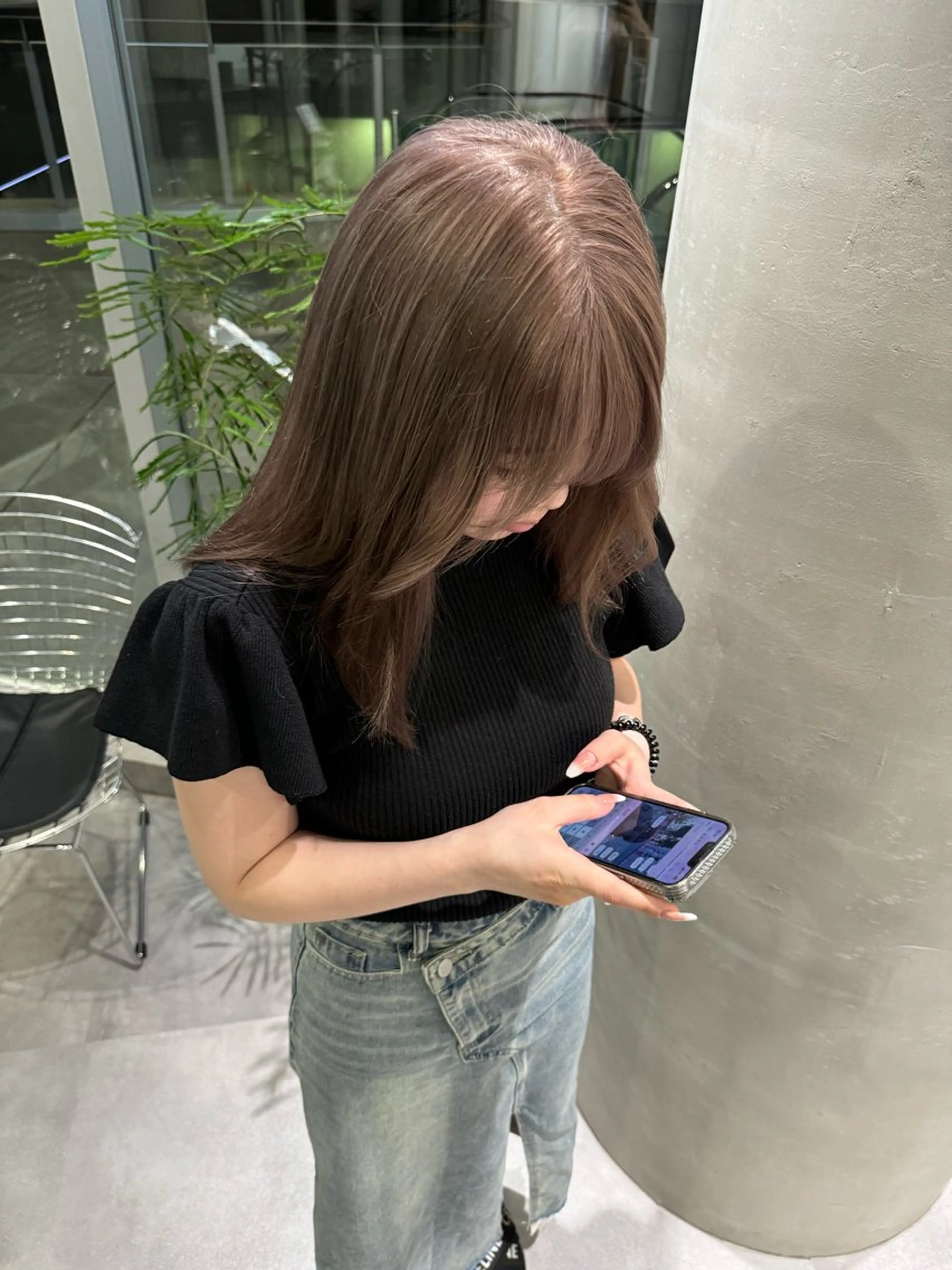 カラー ベージュカラー ダブルカラー ピンクカラー ピンクベージュ 髪質改善/美髪縮毛矯 正のスペシャリストのヘアスタイル