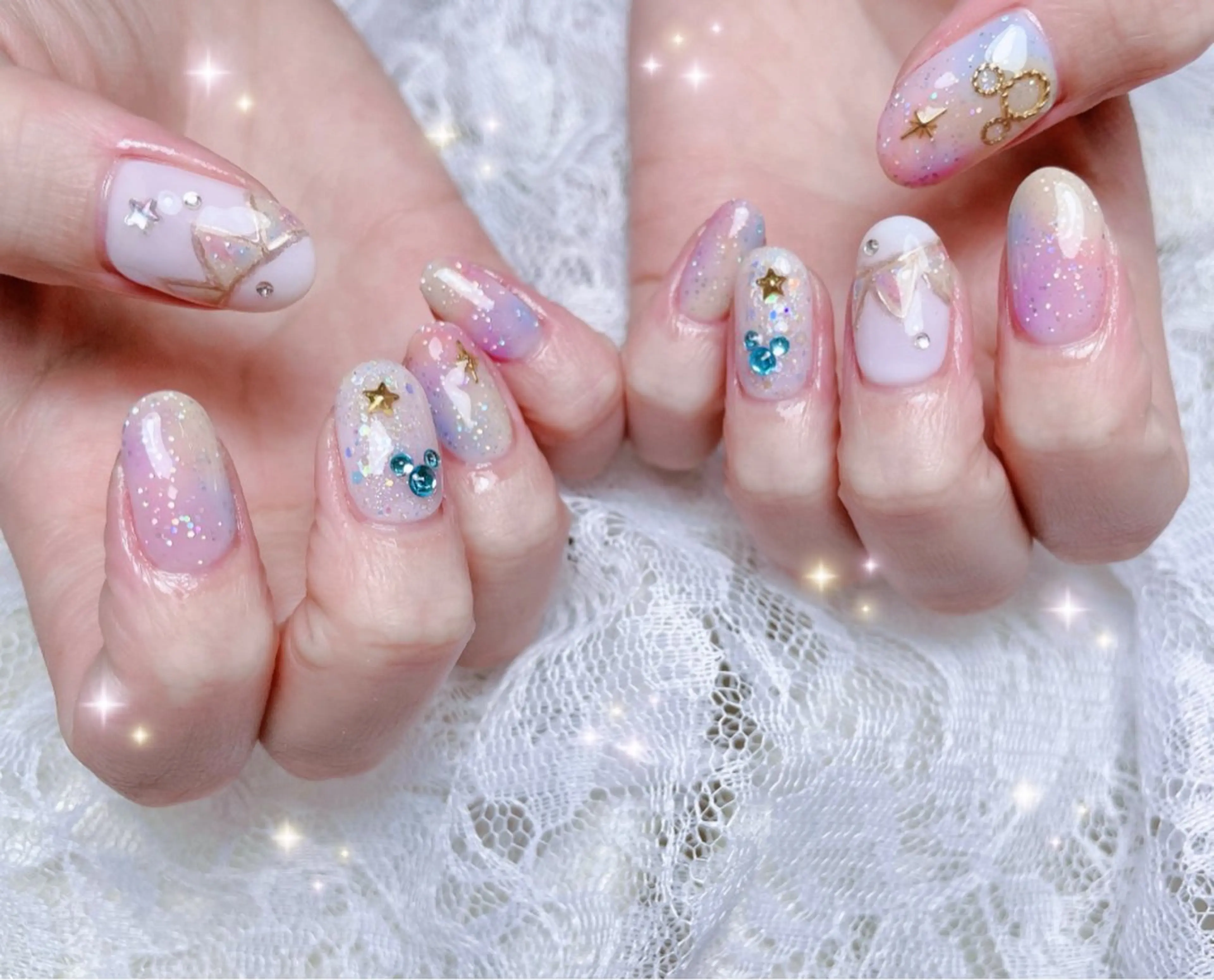 ネイル アートネイル ハンドネイル FLARE NAIL フレアネイルのネイルデザイン