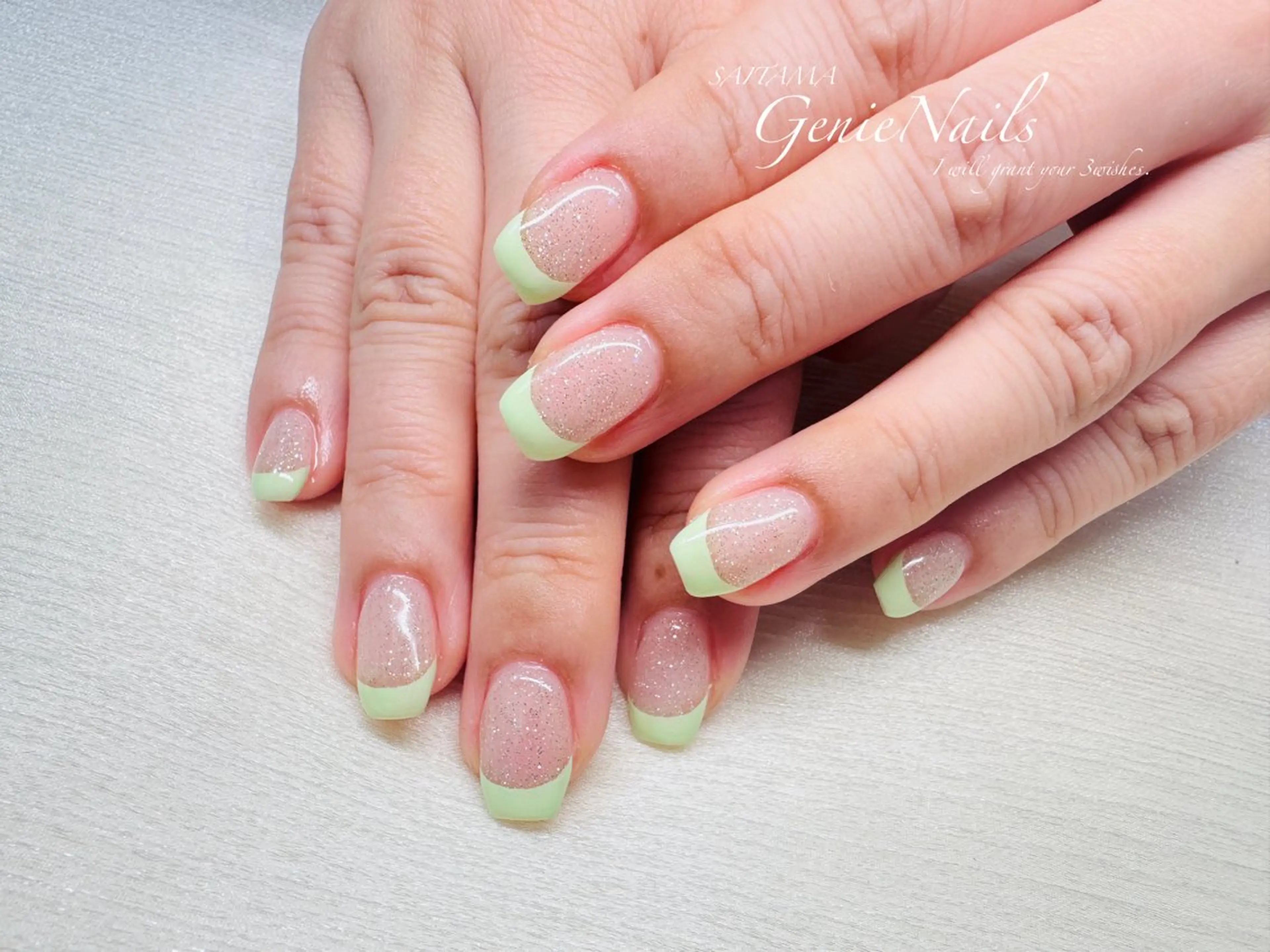 メンズ ネイル アートネイル 氷ネイル・うるうるネイル ロングネイル メンズネイル 持ち込み Genie Nailsのネイルデザイン