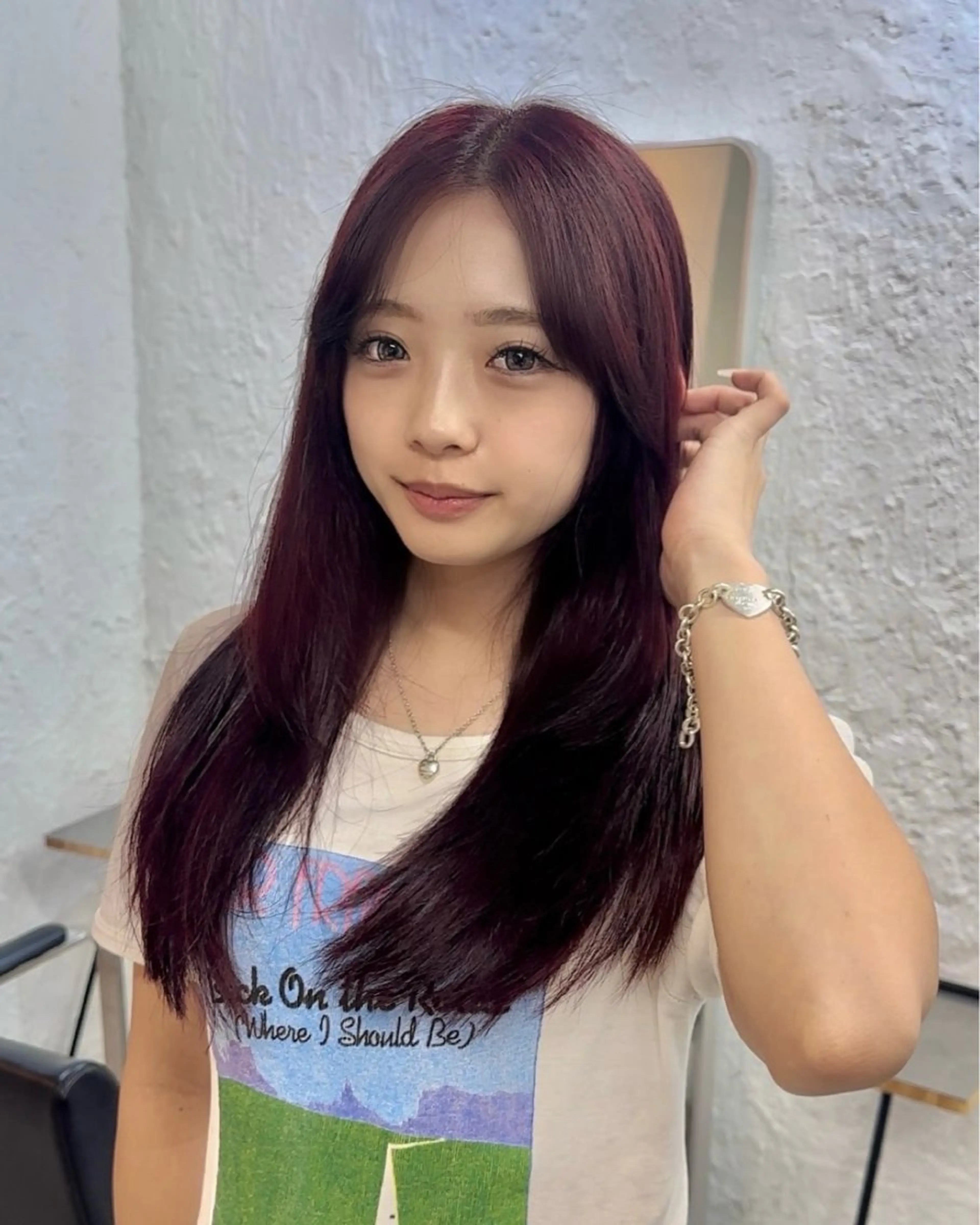 ロング カラー ブリーチ ケアブリーチ ハイトーンカラー レイヤーカット ロング ヘアカラー トリートメント インナーカラー/レイ ヤーカット♡/マキシのヘアスタイル