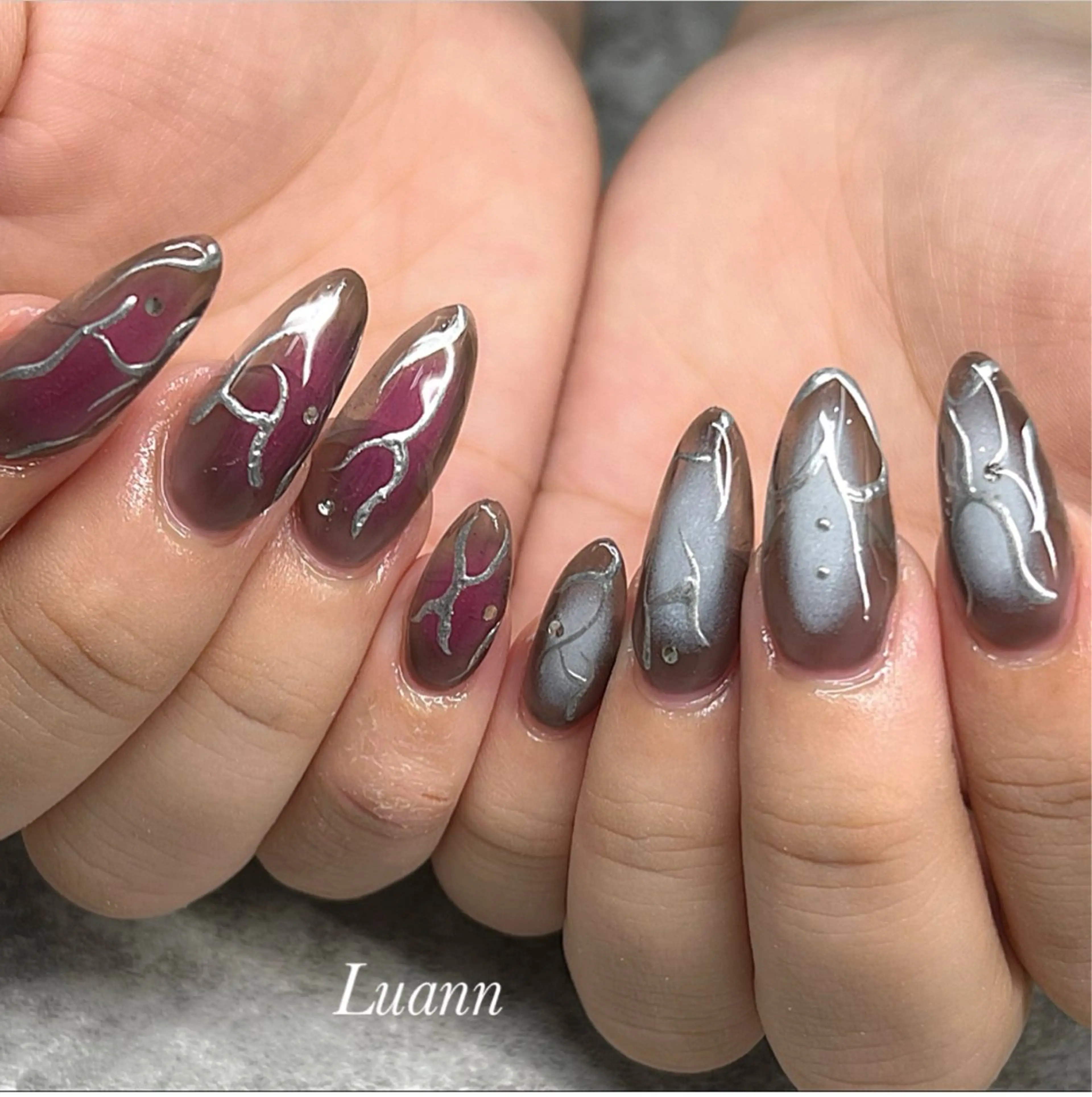 ネイル チークネイル 韓国ネイル 夏ネイル ハンドネイル Luann nail所属・Luann nail Sakiのネイルデザイン