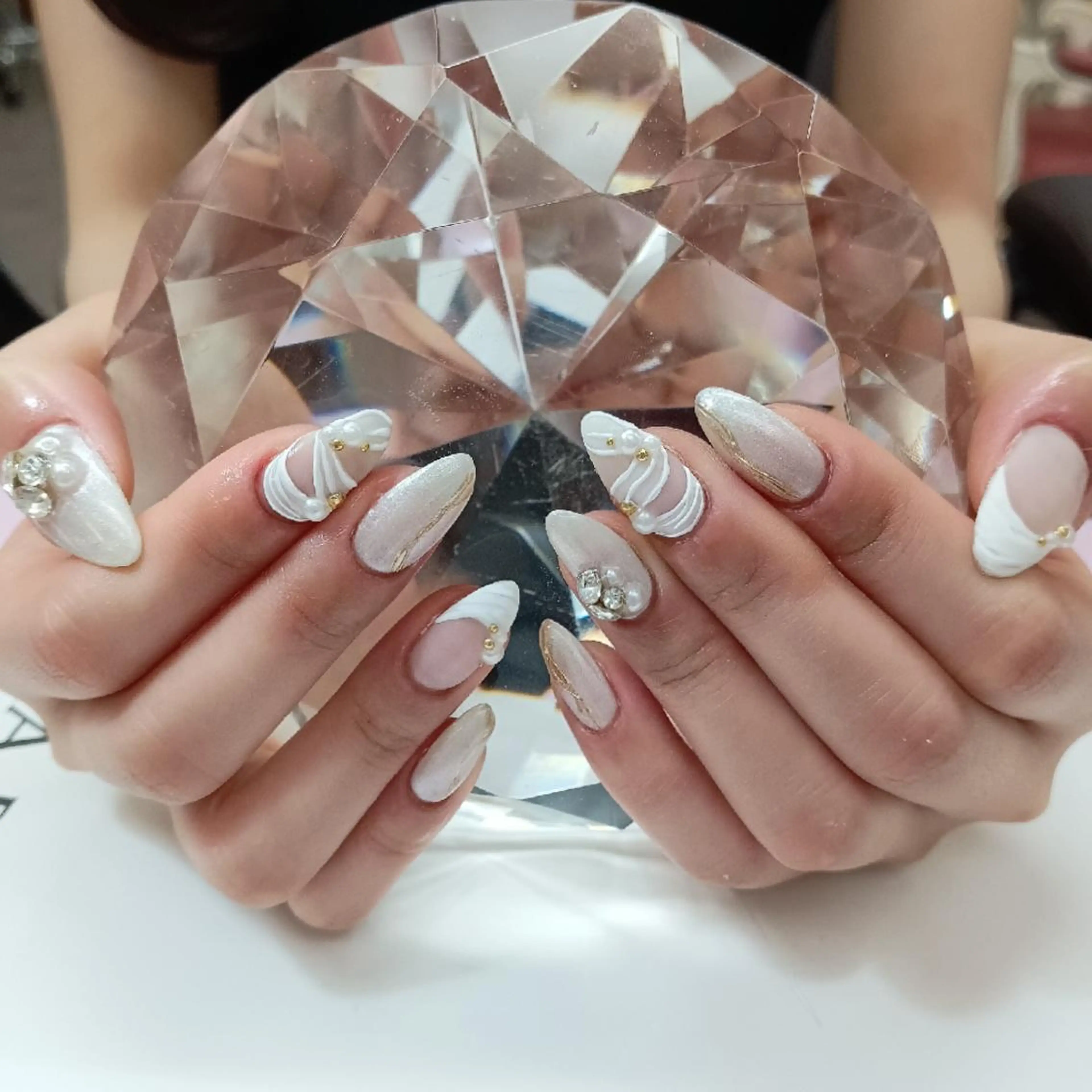 ネイル マットネイル リボン Coco Girlsのネイルデザイン