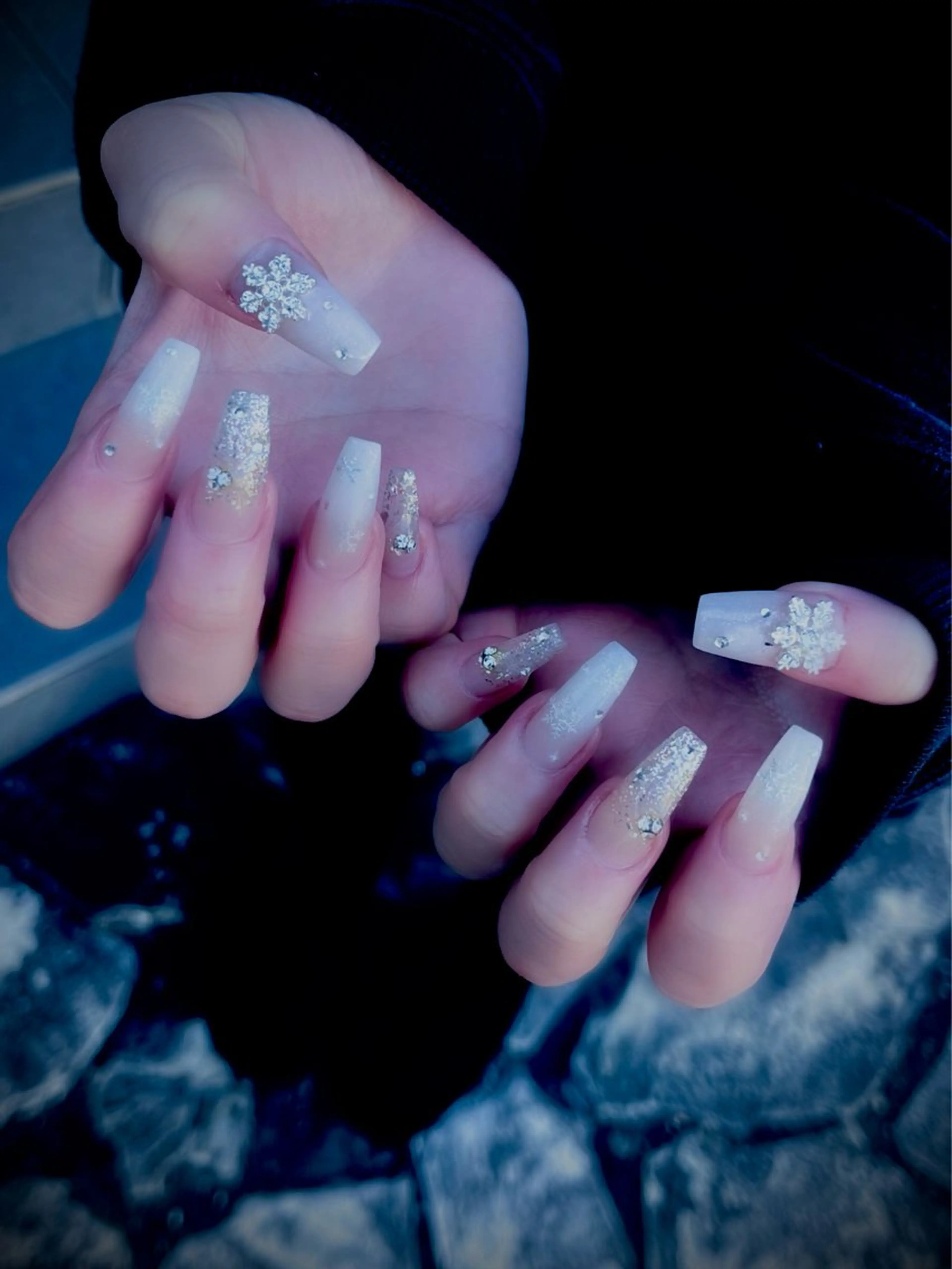 ネイル キラキラネイル マグネットネイル ワンカラーネイル スカルプネイル ワンホンネイル nine.🦋 YUKOのネイルデザイン