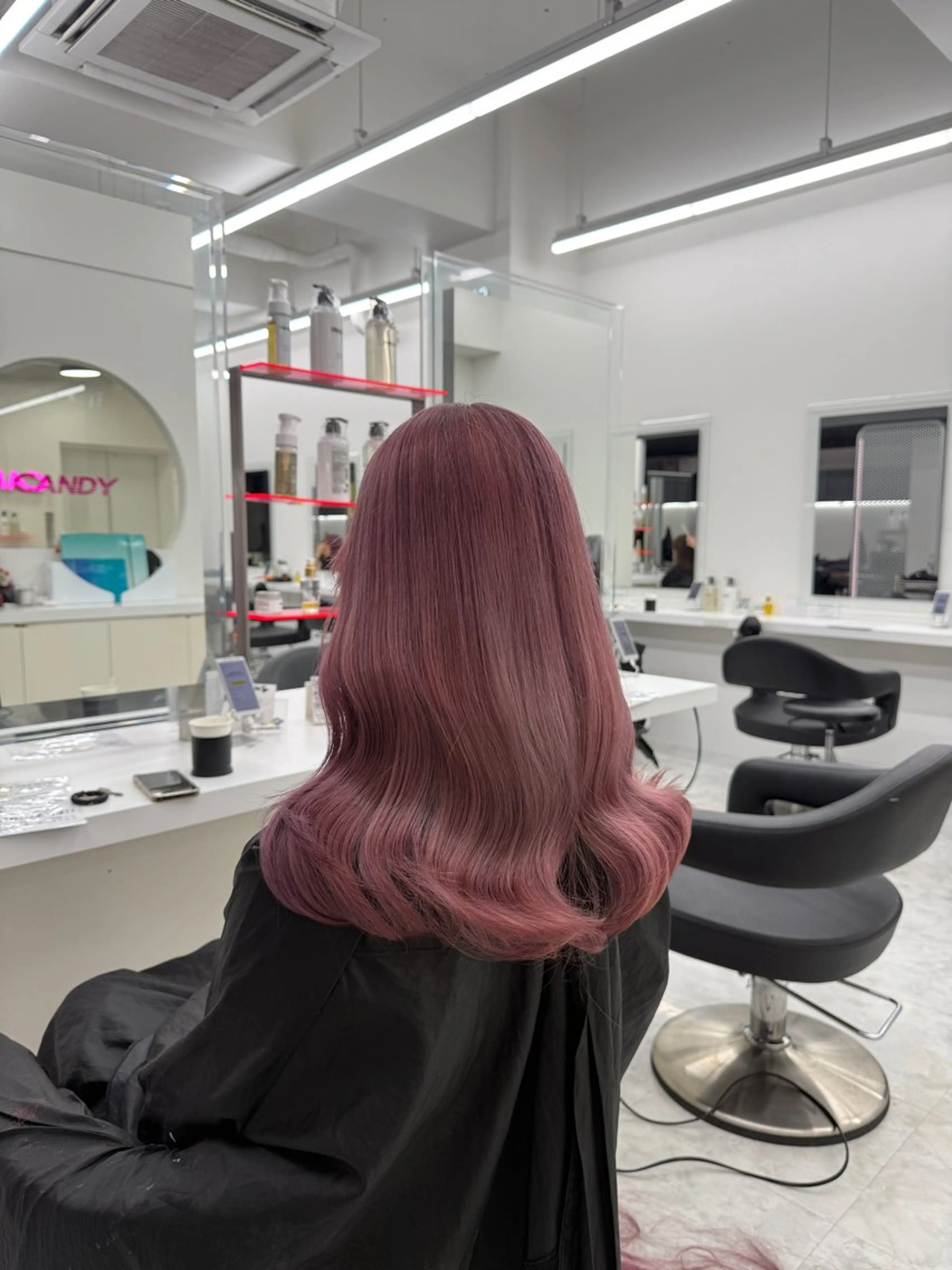 セミロング カラー ヘアアレンジ ベージュカラー ピンクカラー ピンクベージュ カット ヘアカラー トリートメント ヘッドスパ ヘアセット 🎀Girly艶髪カ ラー🎀Harukaのヘアスタイル